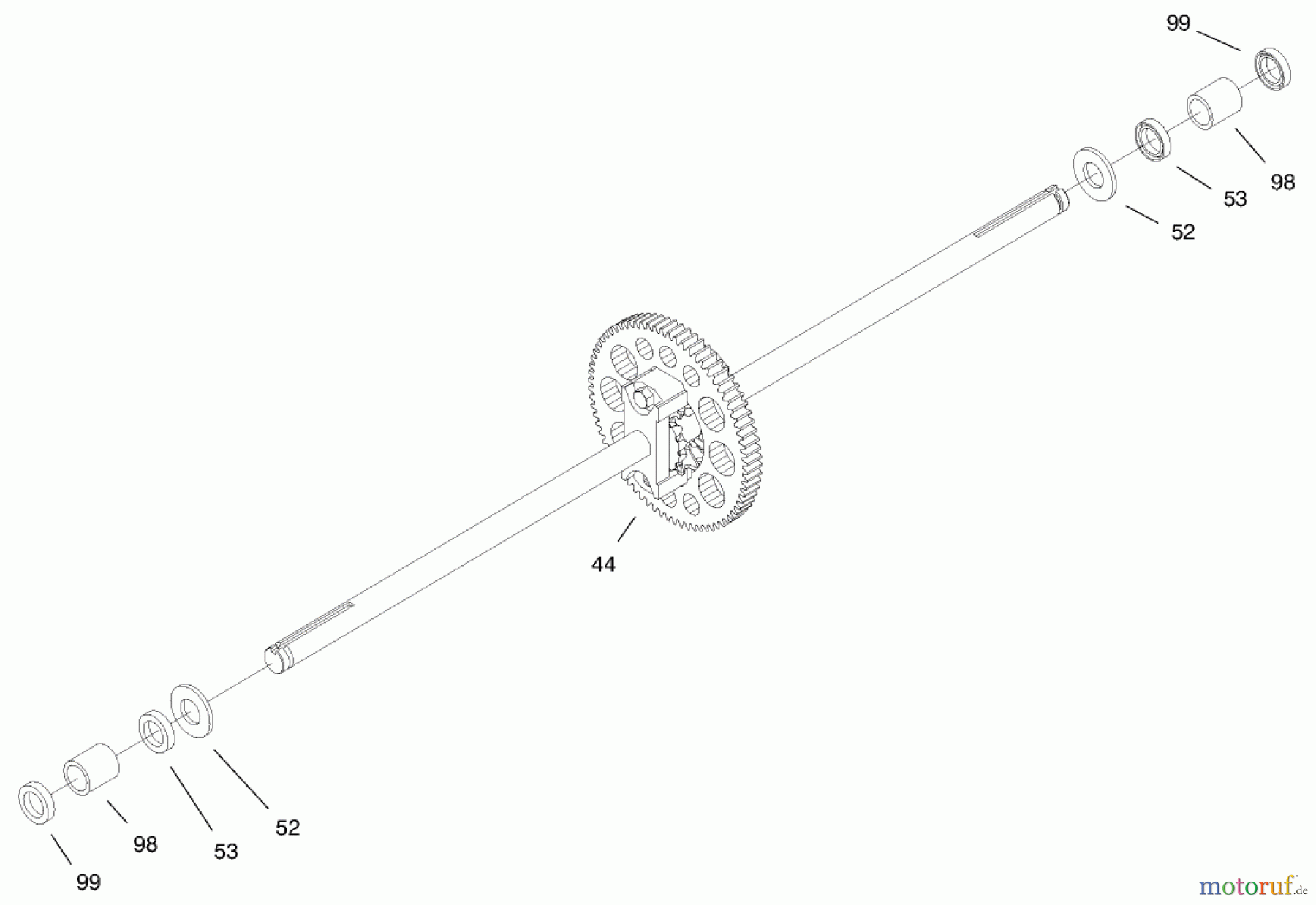  Toro Neu Mowers, Lawn & Garden Tractor Seite 1 71225 (16-38HXL) - Toro 16-38HXL Lawn Tractor, 2000 (200000001-200999999) HYDRO TRANSAXLE ASSEMBLY #3