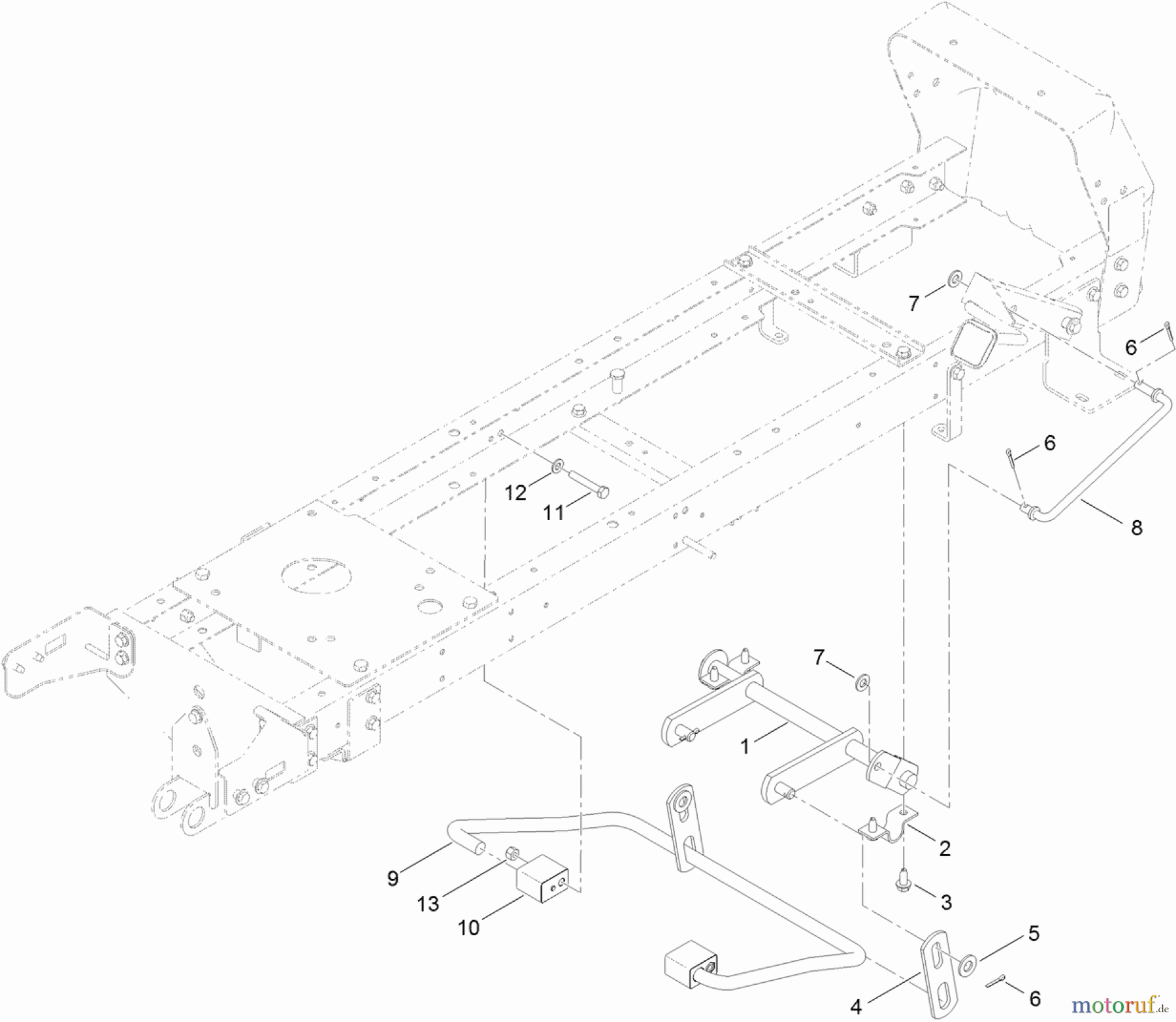  Toro Neu Mowers, Lawn & Garden Tractor Seite 1 71254 (XLS 380) - Toro XLS 380 Lawn Tractor, 2012 (SN 312000001-312999999) DECK LIFT ASSEMBLY