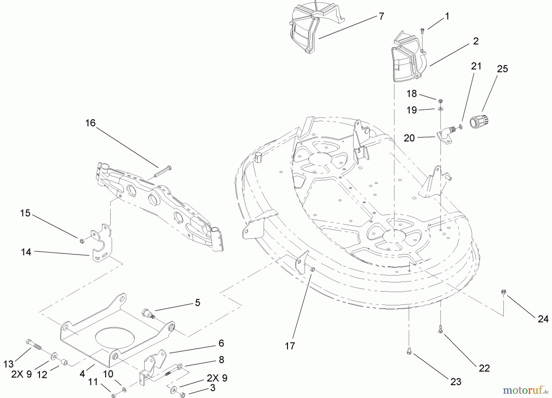  Toro Neu Mowers, Lawn & Garden Tractor Seite 1 71428 (XL 380H) - Toro XL 380H Lawn Tractor, 2005 (250000001-250999999) 38IN DECK ENGAGEMENT ASSEMBLY