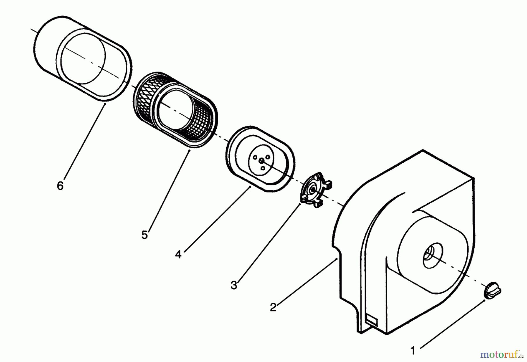  Toro Neu Mowers, Lawn & Garden Tractor Seite 1 72040 (244-5) - Toro 244-5 Yard Tractor, 1993 (3900001-3999999) AIR CLEANER ASSEMBLY