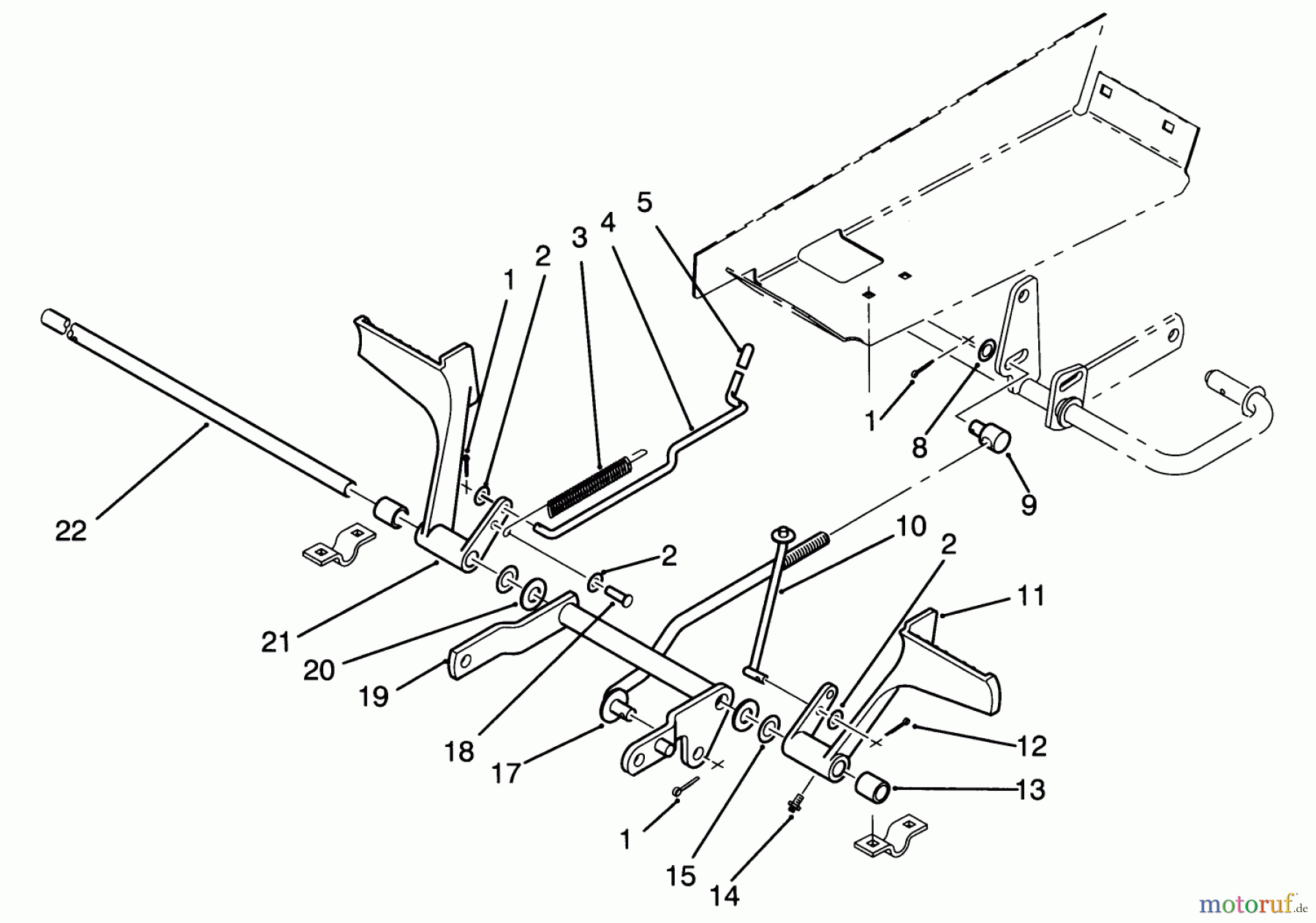  Toro Neu Mowers, Lawn & Garden Tractor Seite 1 72040 (244-5) - Toro 244-5 Yard Tractor, 1993 (3900001-3999999) BRAKE AND CLUTCH PEDAL ASSEMBLY