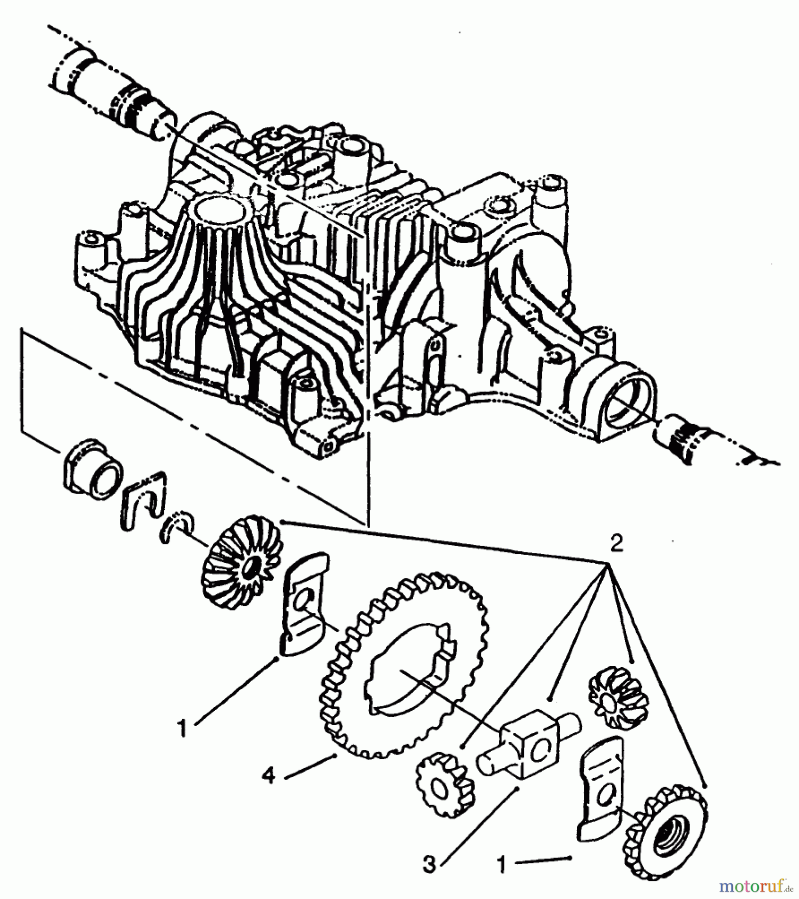  Toro Neu Mowers, Lawn & Garden Tractor Seite 1 72062 (264-6) - Toro 264-6 Yard Tractor, 1994 (4900001-4999999) DIFFERENTIAL GEAR