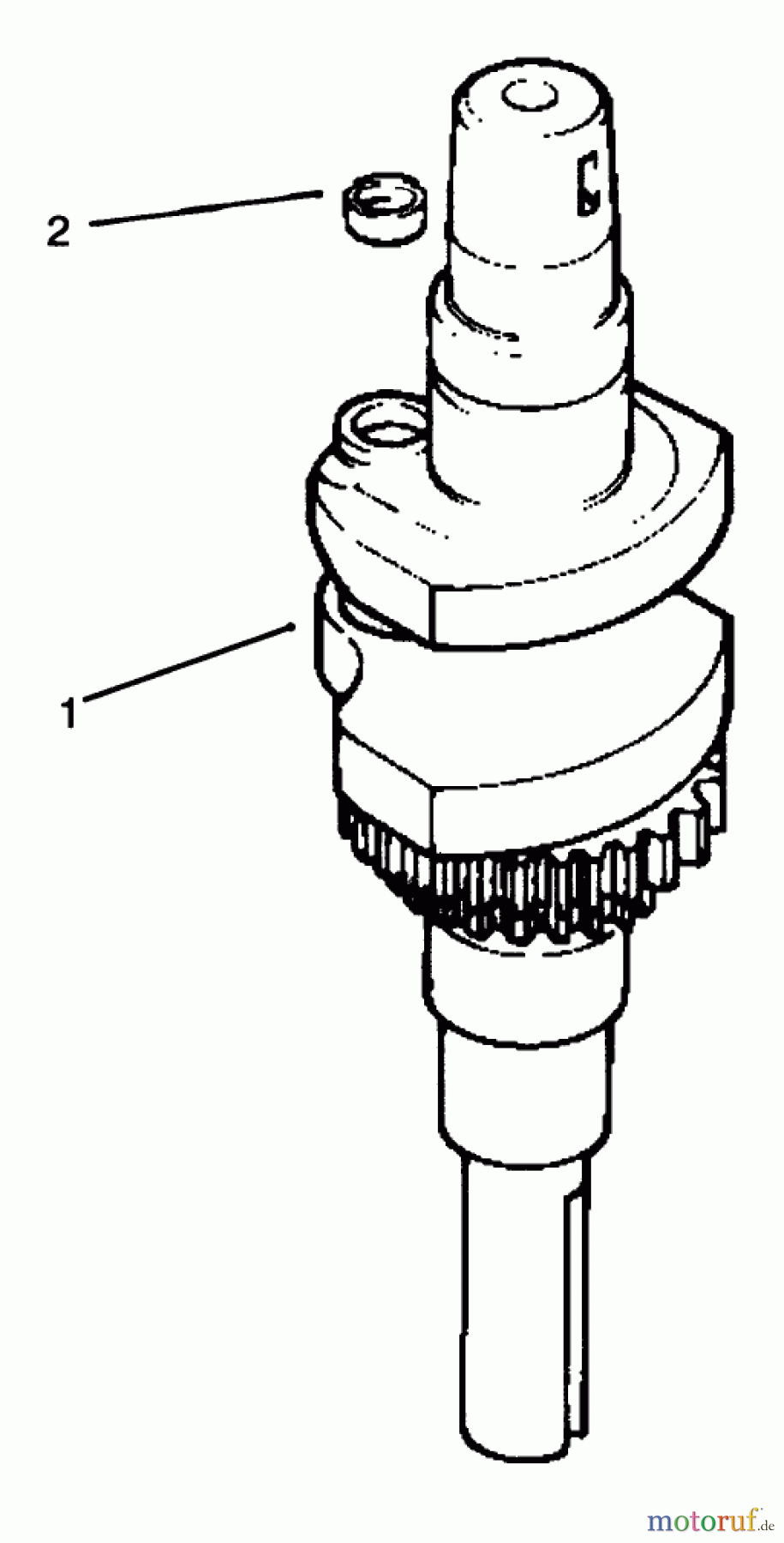  Toro Neu Mowers, Lawn & Garden Tractor Seite 1 72063 (264-H) - Toro 264-H Yard Tractor, 1995 (5900499-5999999) CRANKSHAFT #1