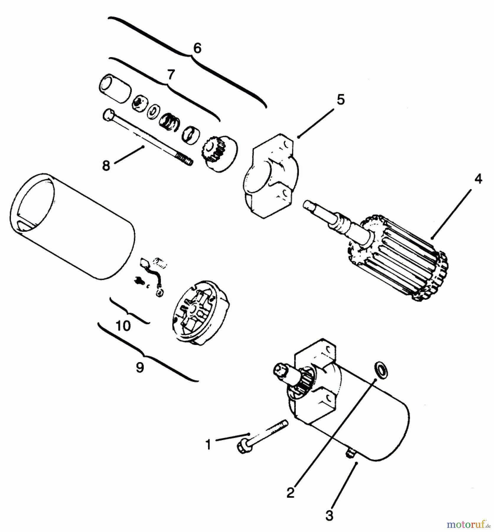  Toro Neu Mowers, Lawn & Garden Tractor Seite 1 72043 (264-H) - Toro 264-H Yard Tractor, 1995 (5901476-5999999) STARTING SYSTEM #1