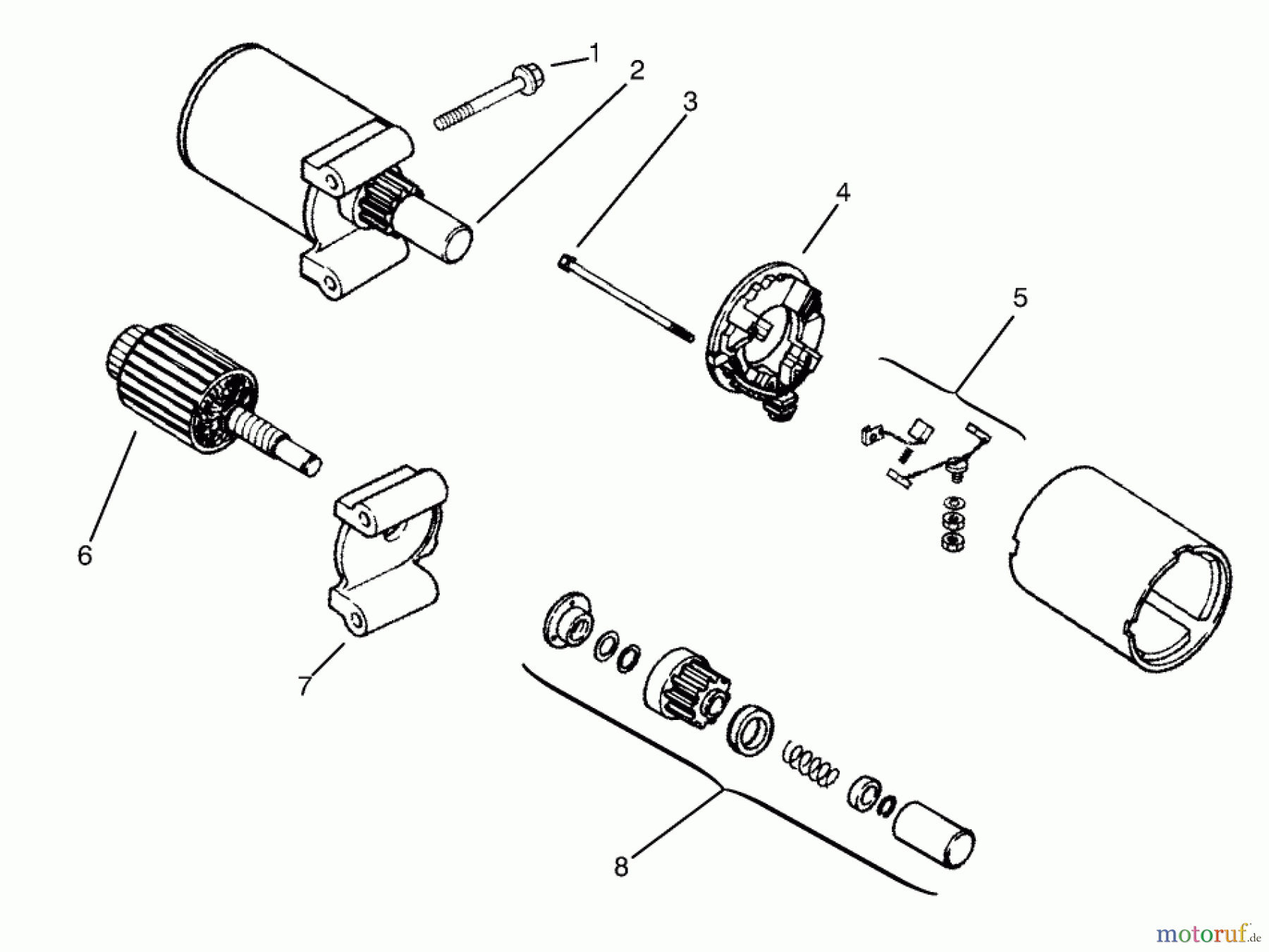  Toro Neu Mowers, Lawn & Garden Tractor Seite 1 72045 (265-6) - Toro 265-6 Lawn and Garden Tractor, 1998 (8900400-8999999) STARTING SYSTEM