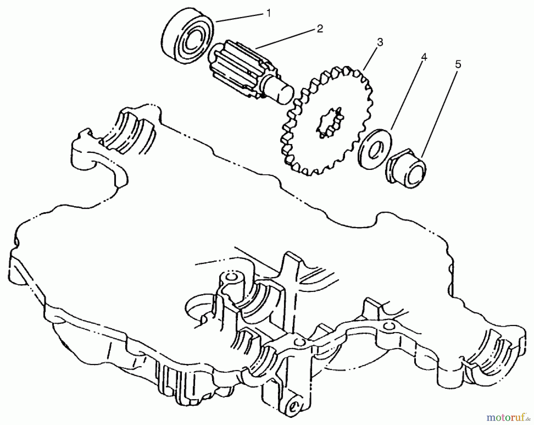  Toro Neu Mowers, Lawn & Garden Tractor Seite 1 72046 (265-H) - Toro 265-H Lawn and Garden Tractor, 1997 (7900001-7999999) FINAL PINION