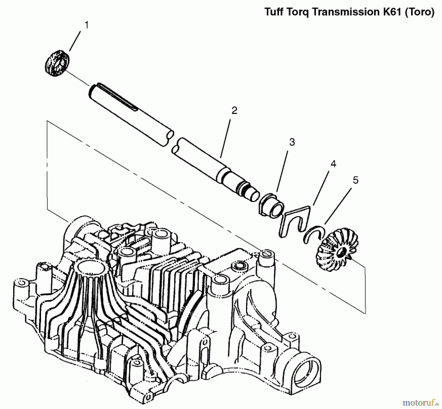  Toro Neu Mowers, Lawn & Garden Tractor Seite 1 72070 (265-H) - Toro 265-H Lawn and Garden Tractor, 1999 (9900001-9999999) AXLE SHAFT