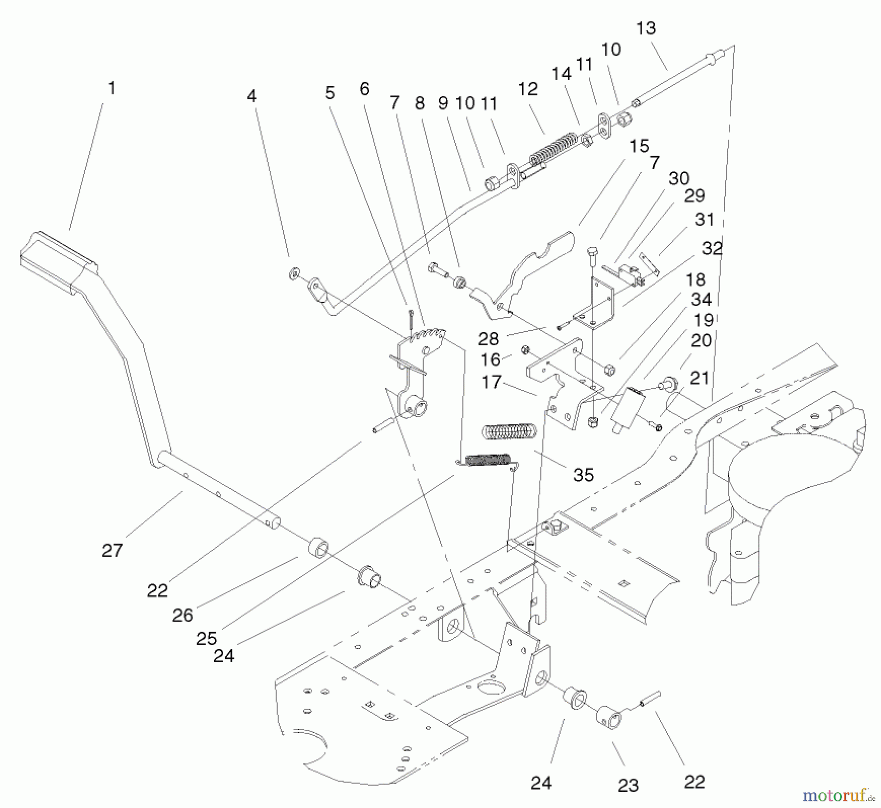  Toro Neu Mowers, Lawn & Garden Tractor Seite 1 72050 (265-H) - Toro 265-H Lawn and Garden Tractor, 2000 (200000001-200999999) HYDRO BRAKE ASSEMBLY