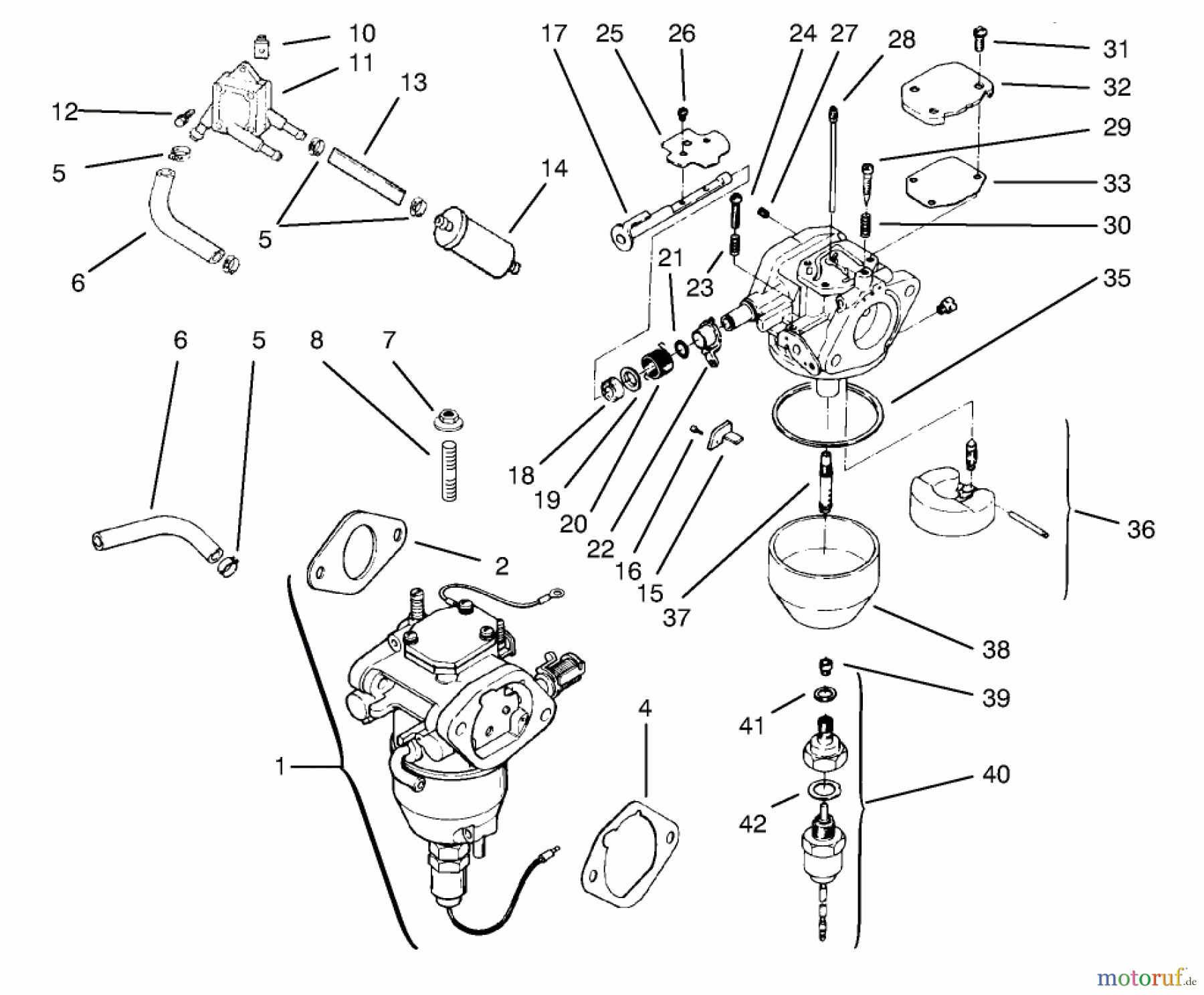  Toro Neu Mowers, Lawn & Garden Tractor Seite 1 72085 (267-H) - Toro 267-H Lawn and Garden Tractor, 1998 (8900001-8900399) FUEL SYSTEM