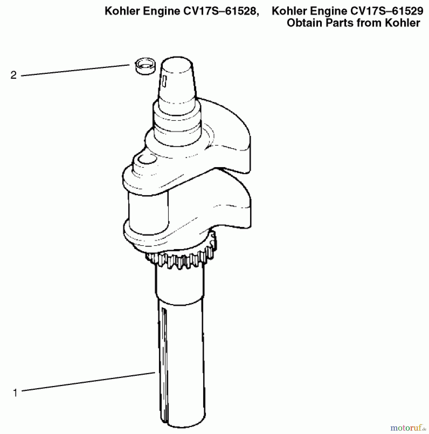  Toro Neu Mowers, Lawn & Garden Tractor Seite 1 72105 (268-H) - Toro 268-H Lawn and Garden Tractor, 1999 (9900001-9999999) CRANKSHAFT