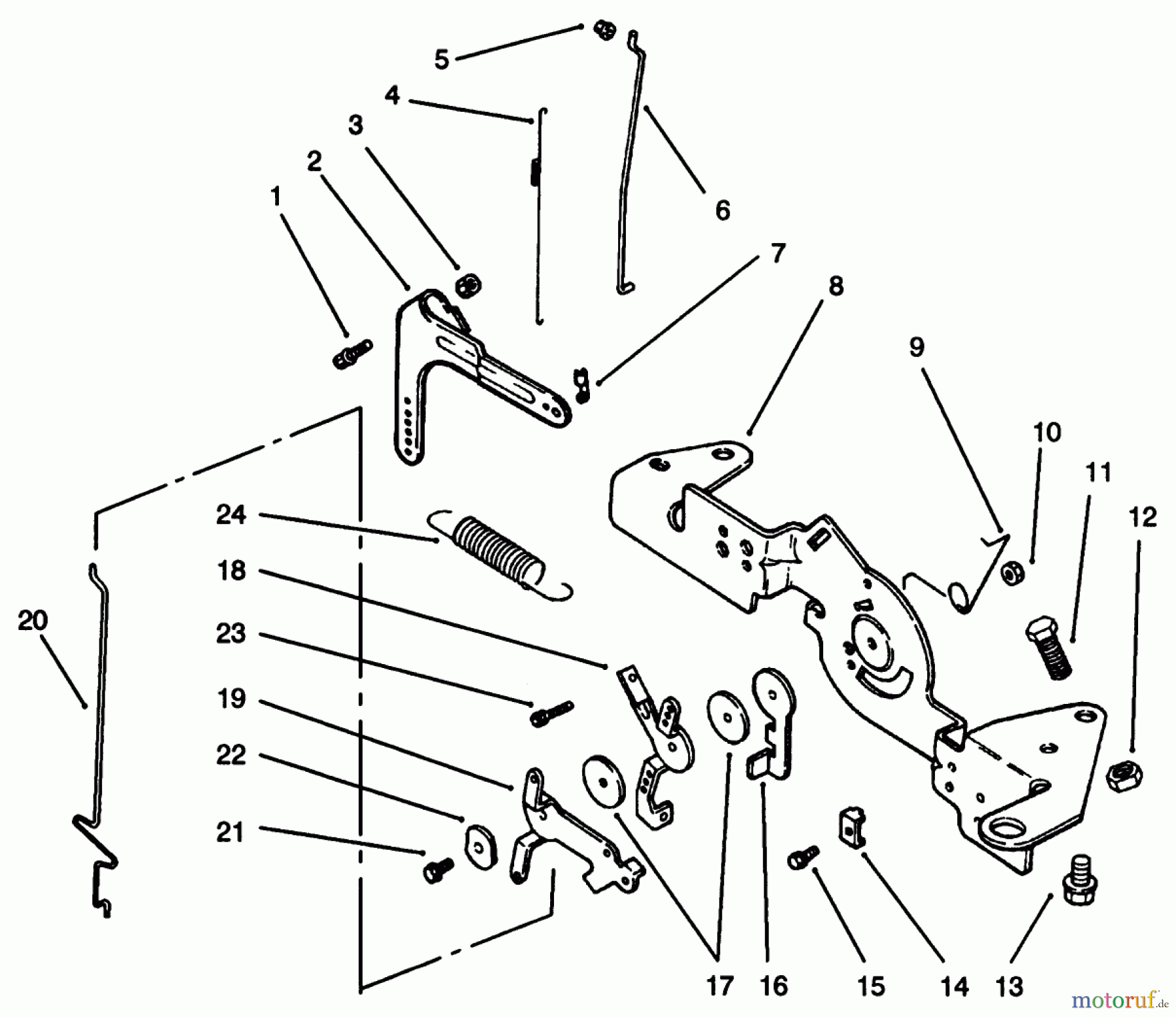  Toro Neu Mowers, Lawn & Garden Tractor Seite 1 72102 (269-H) - Toro 269-H Lawn and Garden Tractor, 1996 (6900001-6999999) ENGINE CONTROLS