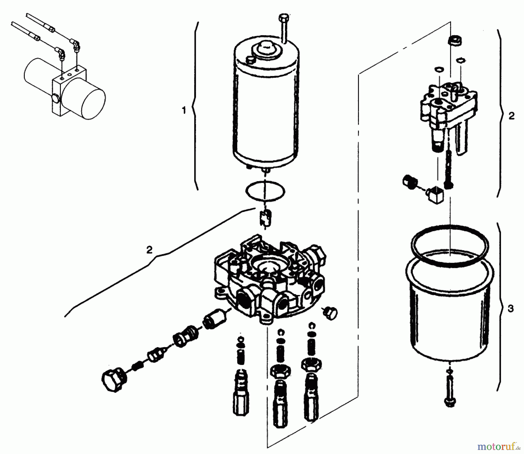  Toro Neu Mowers, Lawn & Garden Tractor Seite 1 72102 (269-H) - Toro 269-H Lawn and Garden Tractor, 1996 (6900001-6999999) PUMP ASSEMBLY