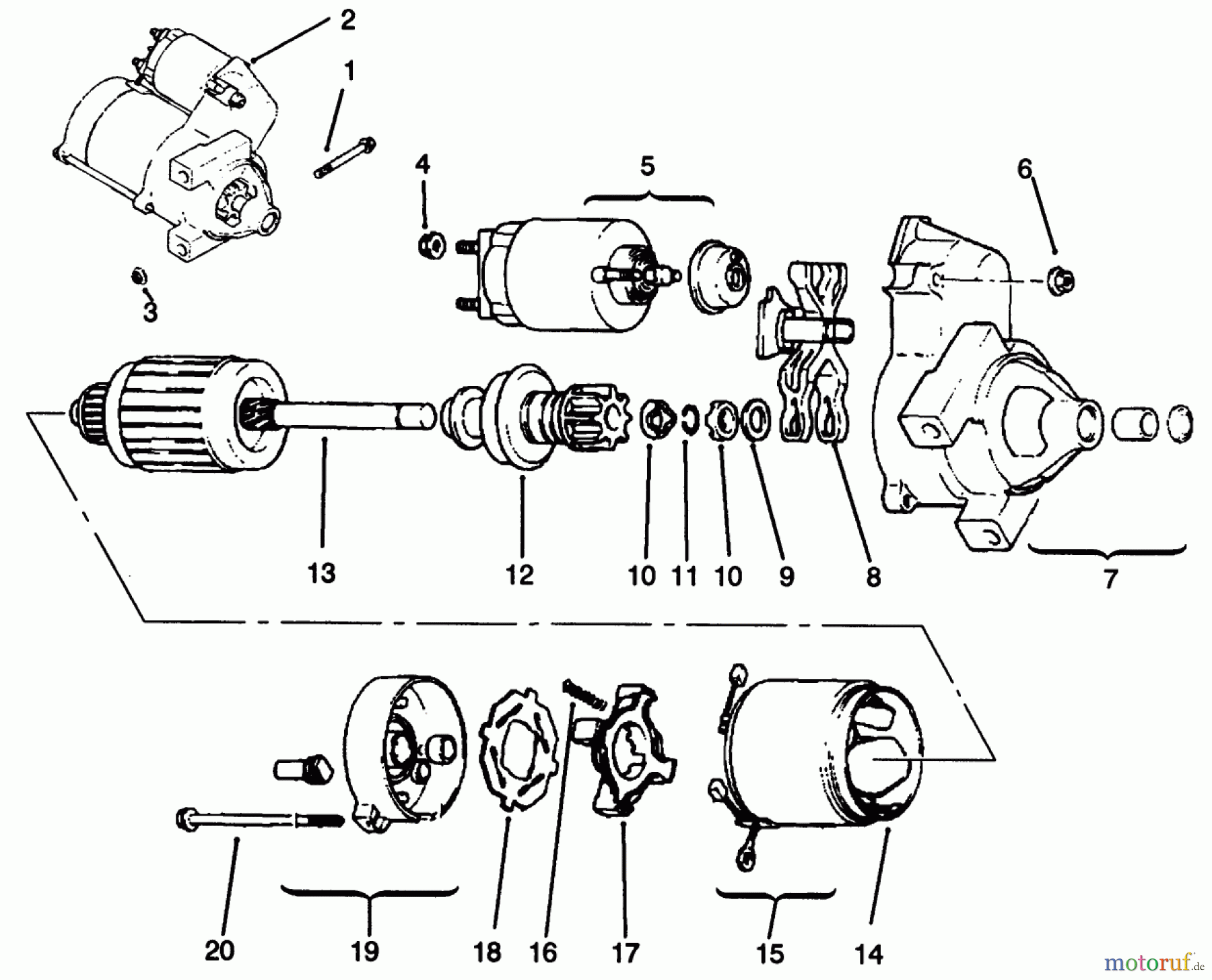  Toro Neu Mowers, Lawn & Garden Tractor Seite 1 72102 (269-H) - Toro 269-H Lawn and Garden Tractor, 1996 (6900001-6999999) STARTING SYSTEM