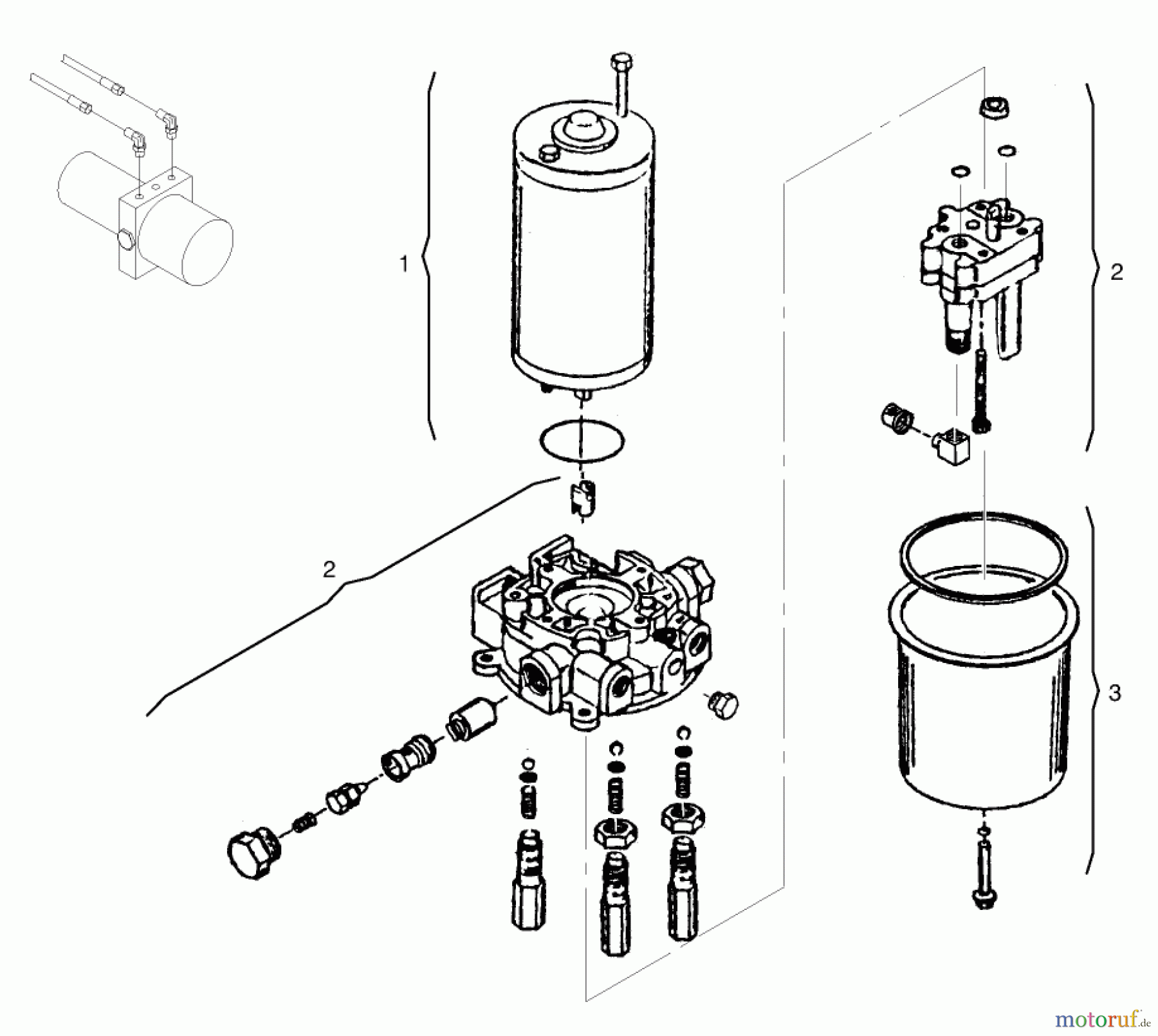  Toro Neu Mowers, Lawn & Garden Tractor Seite 1 72102 (269-H) - Toro 269-H Lawn and Garden Tractor, 1998 (8900001-8900399) PUMP ASSEMBLY