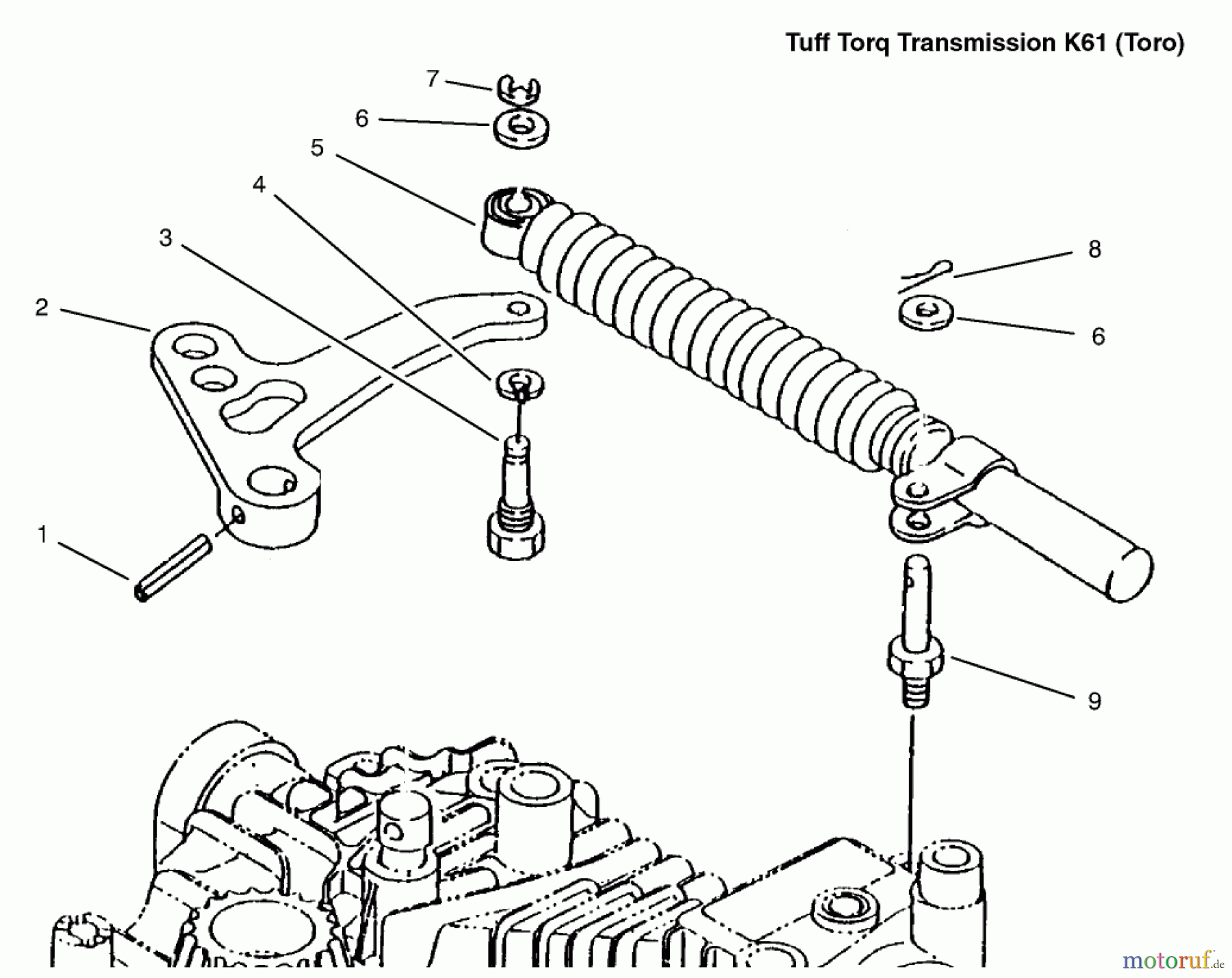  Toro Neu Mowers, Lawn & Garden Tractor Seite 1 72115 (270-H) - Toro 270-H Lawn and Garden Tractor, 1999 (9900001-9999999) LEVER DAMPER