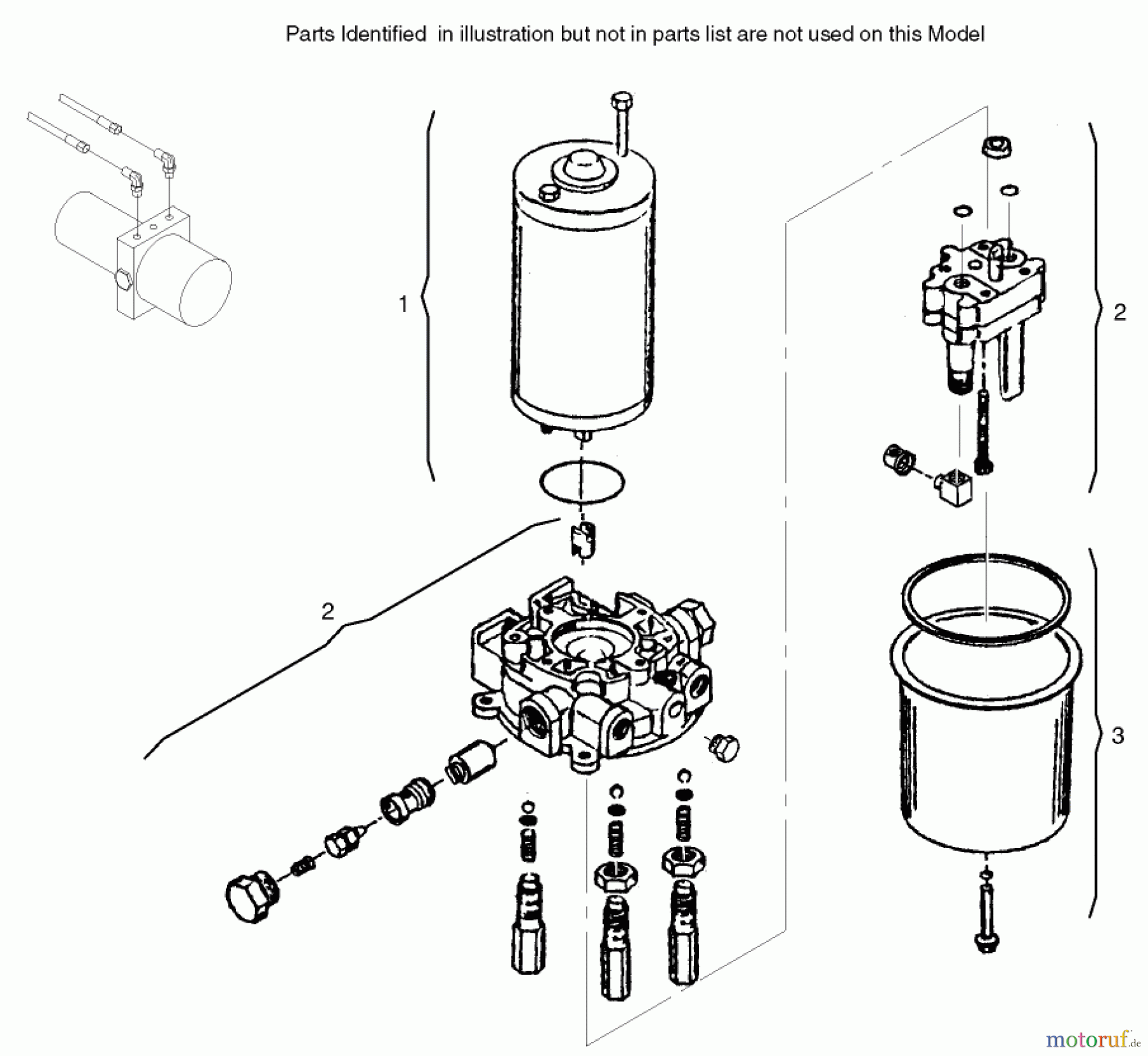  Toro Neu Mowers, Lawn & Garden Tractor Seite 1 72106 (270-H) - Toro 270-H Lawn and Garden Tractor, 1999 (9900001-9999999) PUMP ASSEMBLY