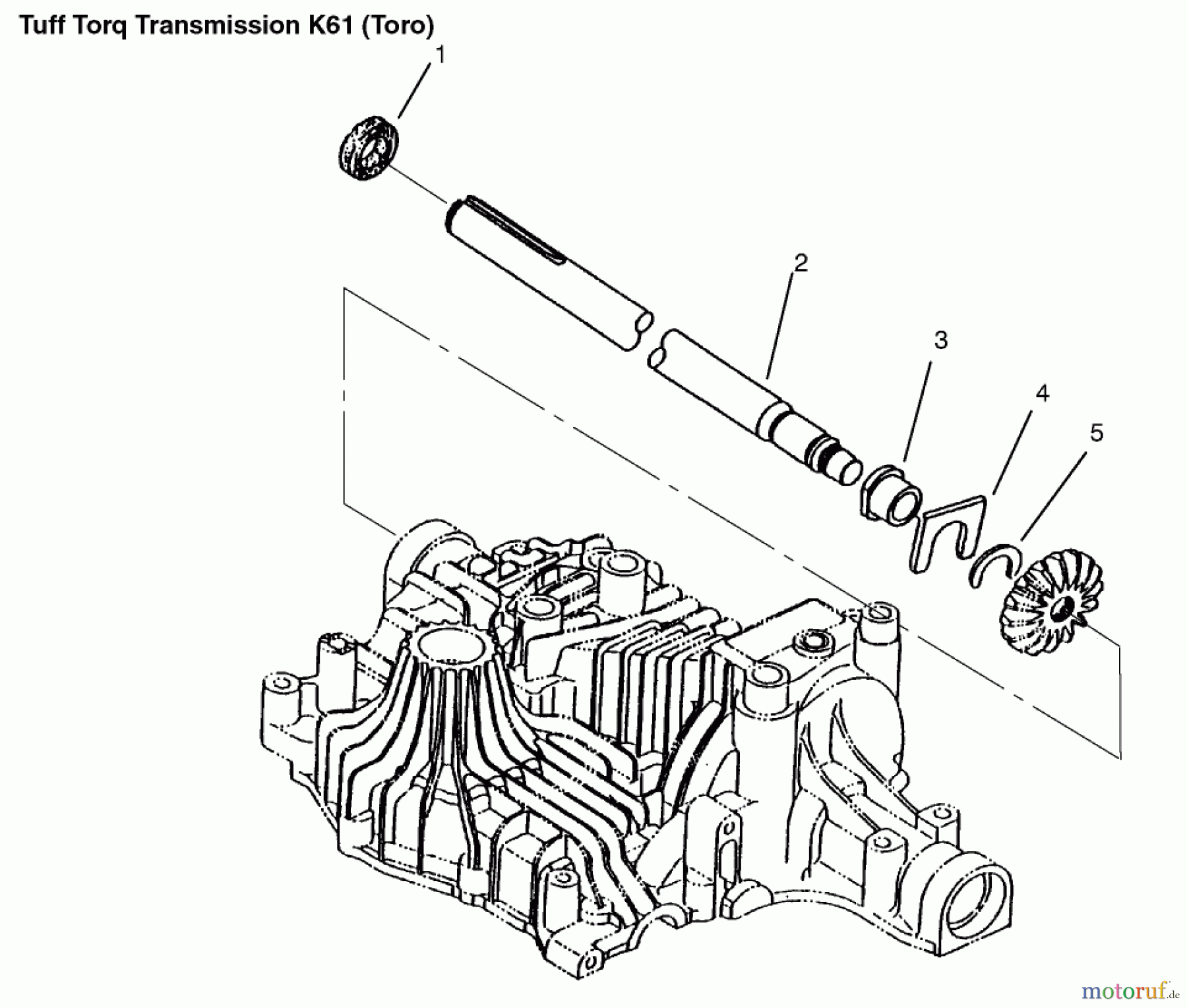  Toro Neu Mowers, Lawn & Garden Tractor Seite 1 72110 (270-H) - Toro 270-H Lawn and Garden Tractor, 1996 (6900001-6999999) AXLE SHAFT