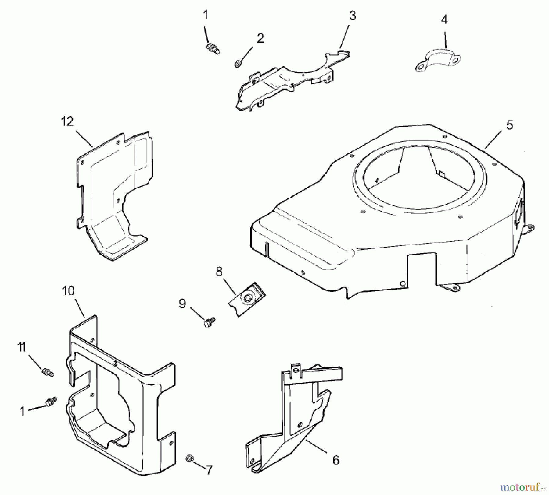  Toro Neu Mowers, Lawn & Garden Tractor Seite 1 72200 (416XT) - Toro 416XT Garden Tractor, 2003 (230000001-230999999) GROUP 6-BLOWER HOUSING ASSEMBLY