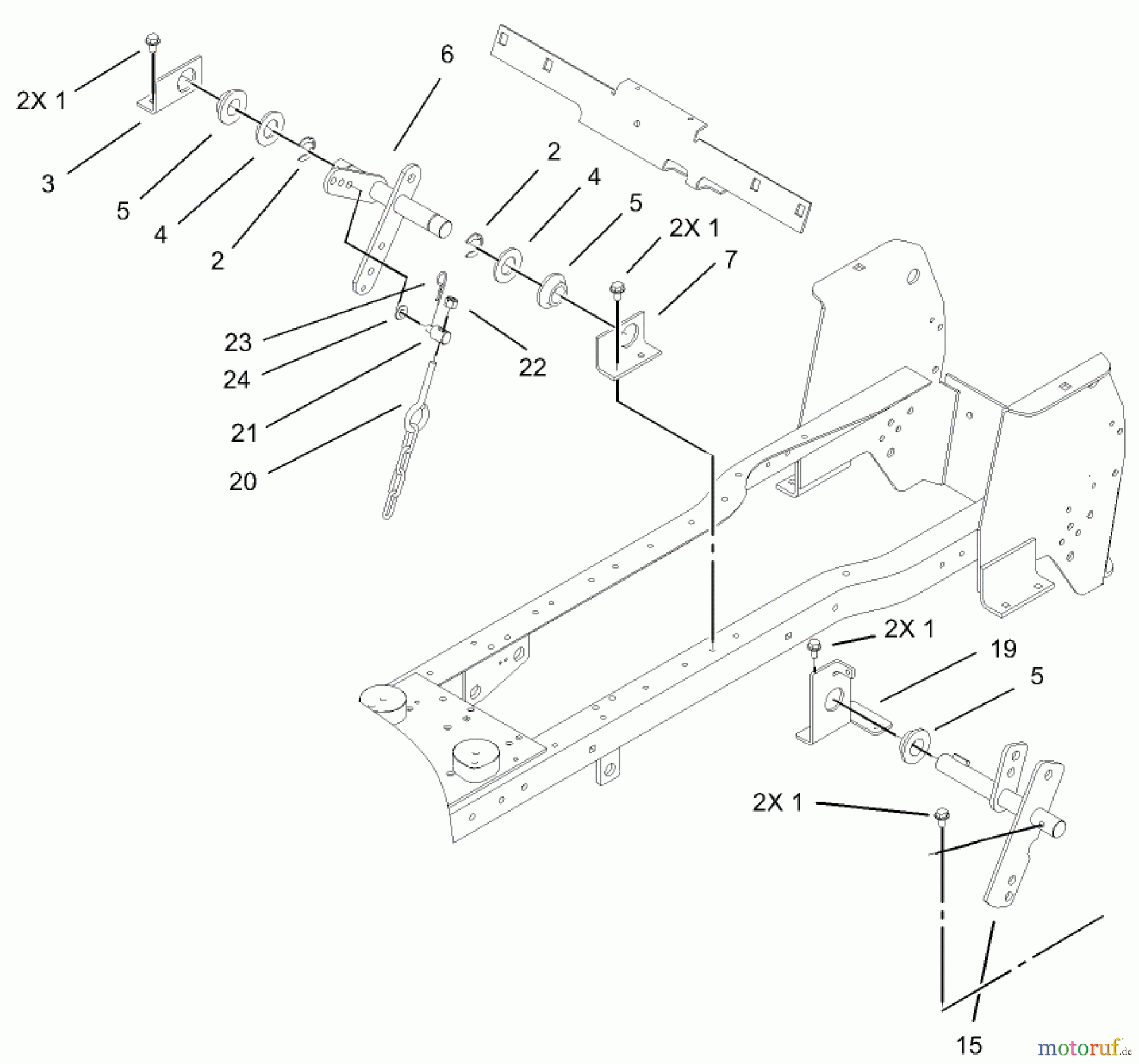  Toro Neu Mowers, Lawn & Garden Tractor Seite 1 72202 (419XT) - Toro 419XT Garden Tractor, 2003 (230000001-230999999) MANUAL LIFT LEVER ASSEMBLY