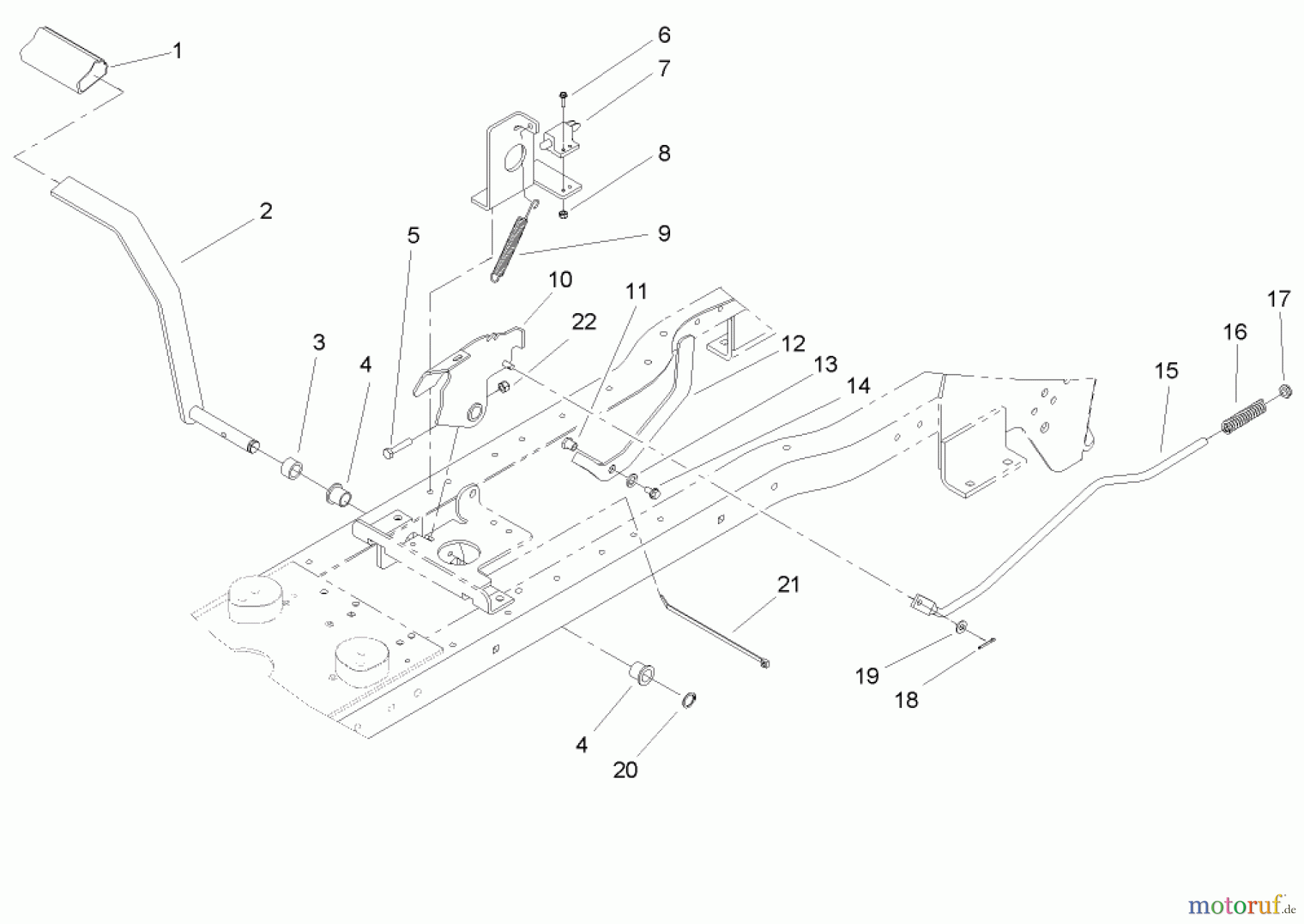  Toro Neu Mowers, Lawn & Garden Tractor Seite 1 72202 (419XT) - Toro 419XT Garden Tractor, 2004 (240000001-240999999) BRAKE ASSEMBLY