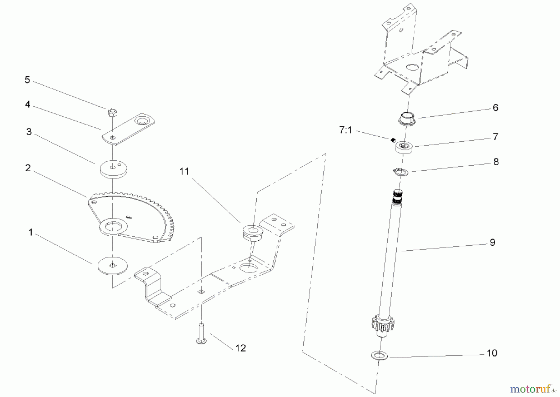  Toro Neu Mowers, Lawn & Garden Tractor Seite 1 72211 (420) - Toro 420 Garden Tractor, 2006 (260000001-260999999) LOWER STEERING WHEEL AND TILT ASSEMBLY