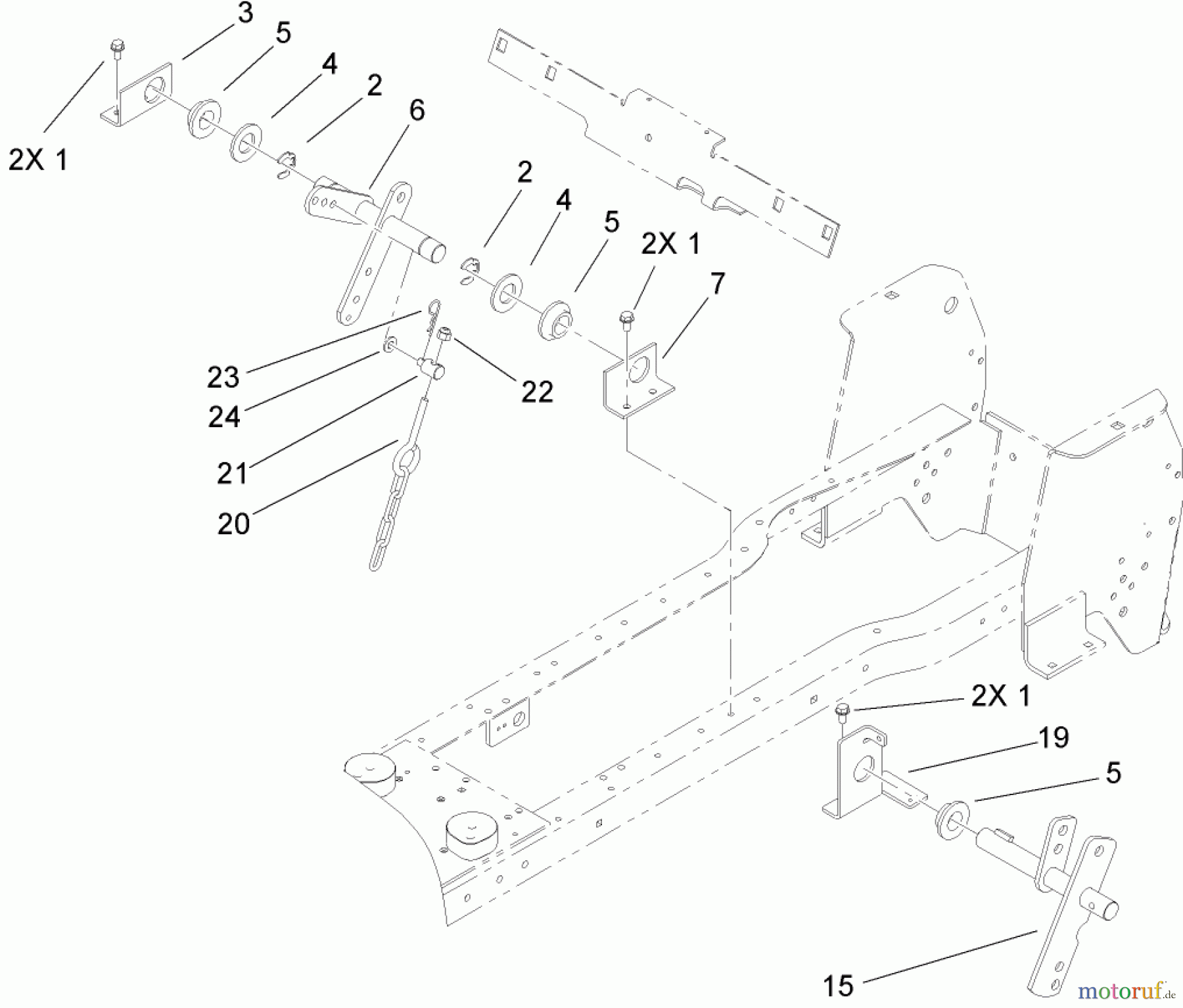  Toro Neu Mowers, Lawn & Garden Tractor Seite 1 72212 (430) - Toro 430 Garden Tractor, 2006 (260000001-260999999) MANUAL LIFT LEVER ASSEMBLY