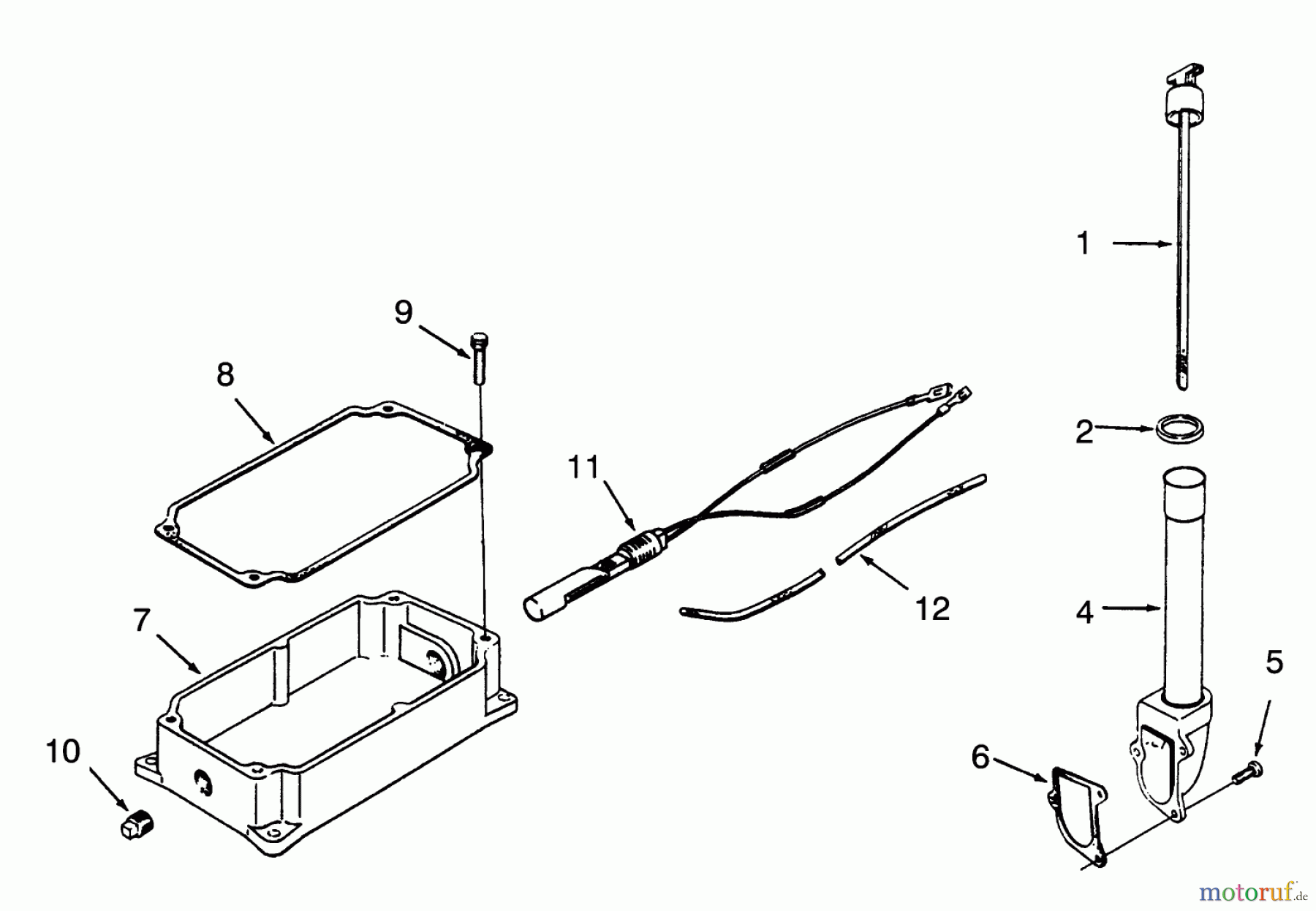  Toro Neu Mowers, Lawn & Garden Tractor Seite 1 73320 (310-8) - Toro 310-8 Garden Tractor, 1993 (3900001-3999999) OIL PAN AND DIPSTICK