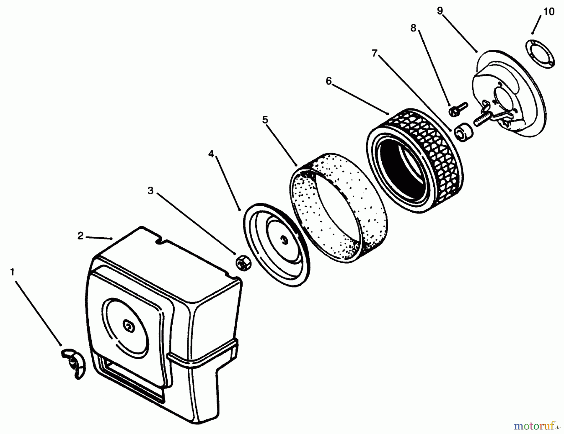  Toro Neu Mowers, Lawn & Garden Tractor Seite 1 73363 (312-8) - Toro 312-8 Garden Tractor, 1996 (6900001-6999999) AIR CLEANER