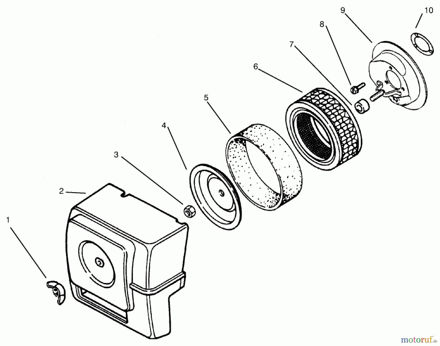  Toro Neu Mowers, Lawn & Garden Tractor Seite 1 73363 (312-8) - Toro 312-8 Garden Tractor, 1997 (7900001-7999999) AIR CLEANER