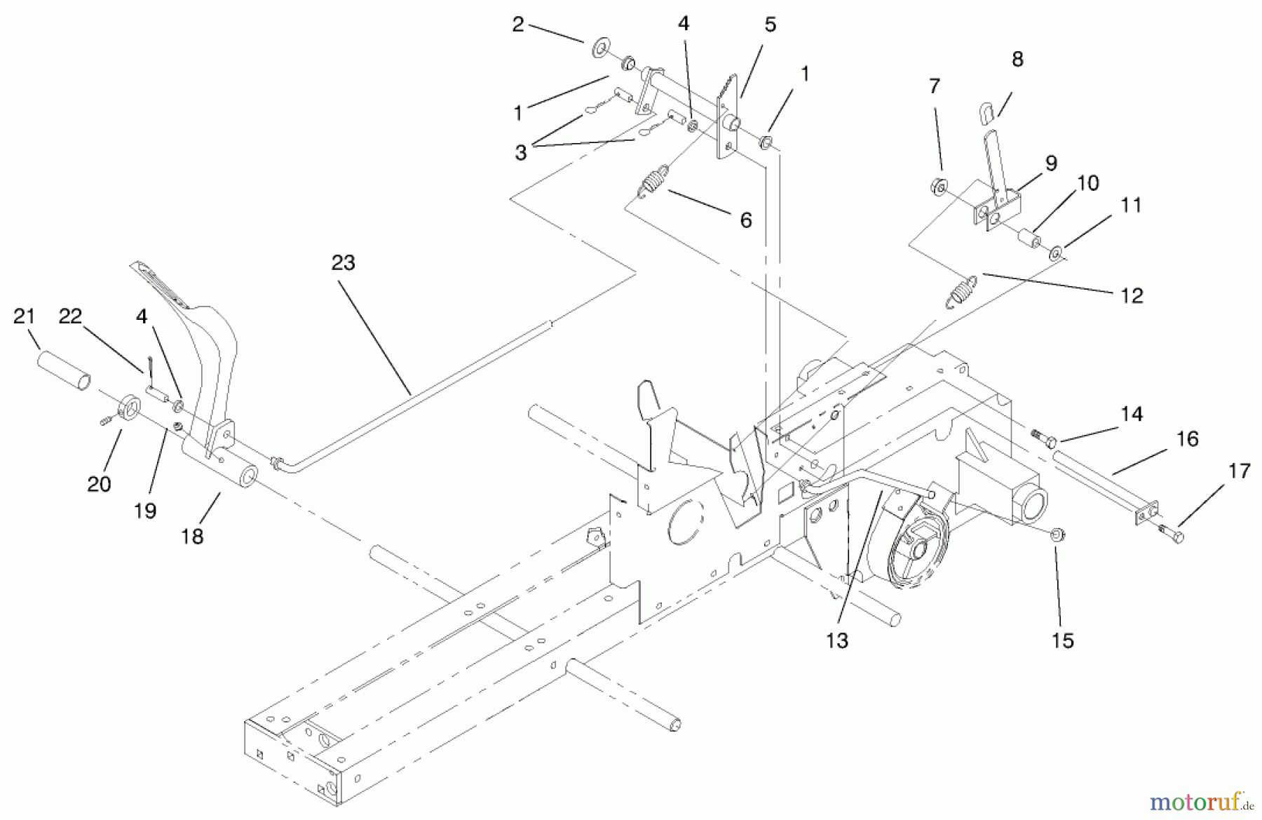  Toro Neu Mowers, Lawn & Garden Tractor Seite 1 73363 (312-8) - Toro 312-8 Garden Tractor, 1997 (7900001-7999999) BRAKE