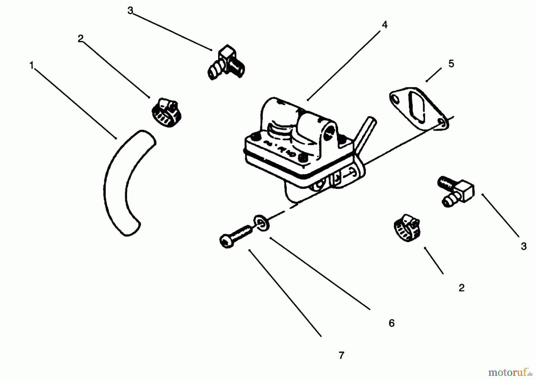  Toro Neu Mowers, Lawn & Garden Tractor Seite 1 73380 (312-8) - Toro 312-8 Garden Tractor, 1994 (4900001-4999999) FUEL PUMP