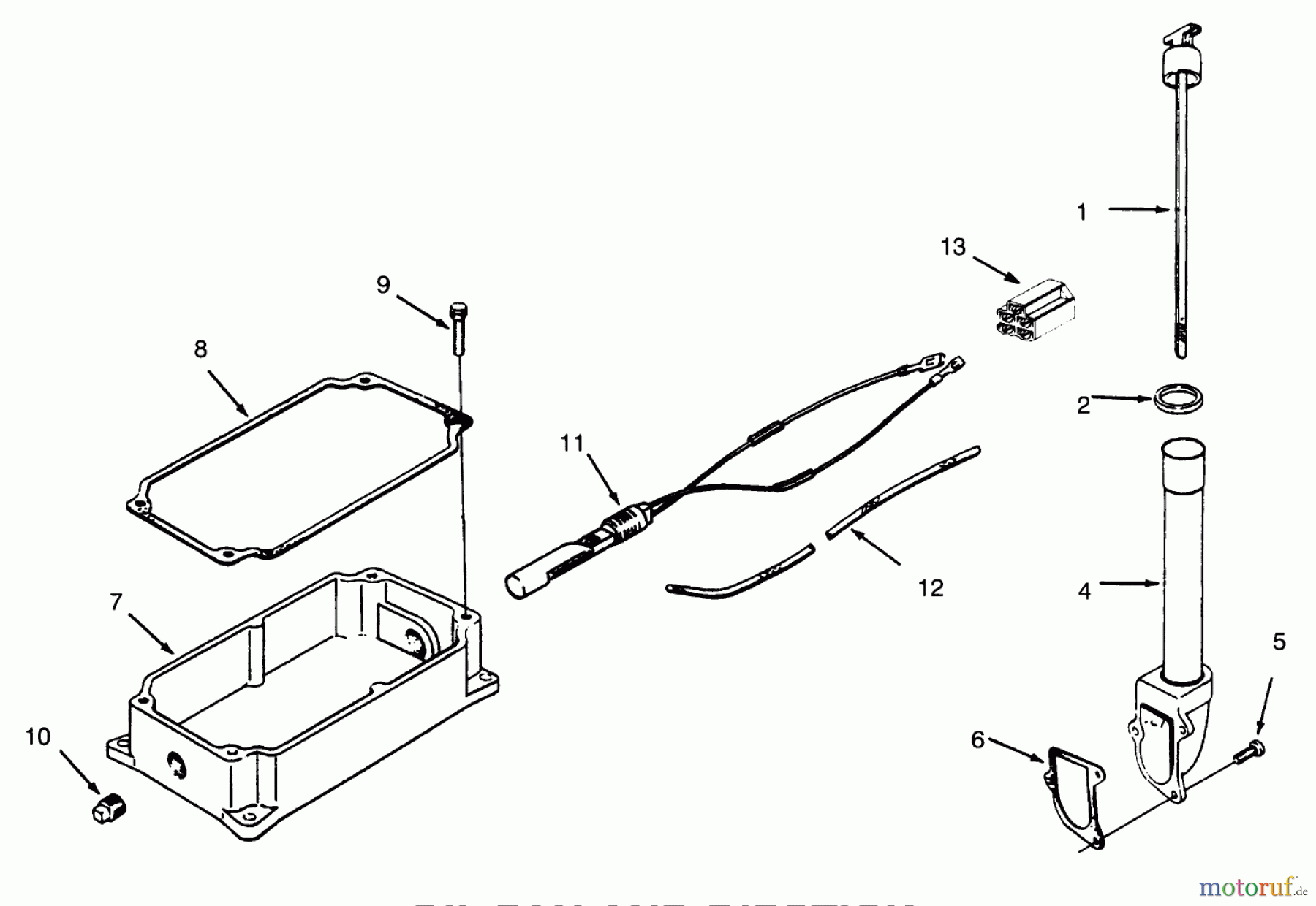  Toro Neu Mowers, Lawn & Garden Tractor Seite 1 73400 (314-8) - Toro 314-8 Garden Tractor, 1994 (4900001-4999999) OIL PAN AND DIPSTICK