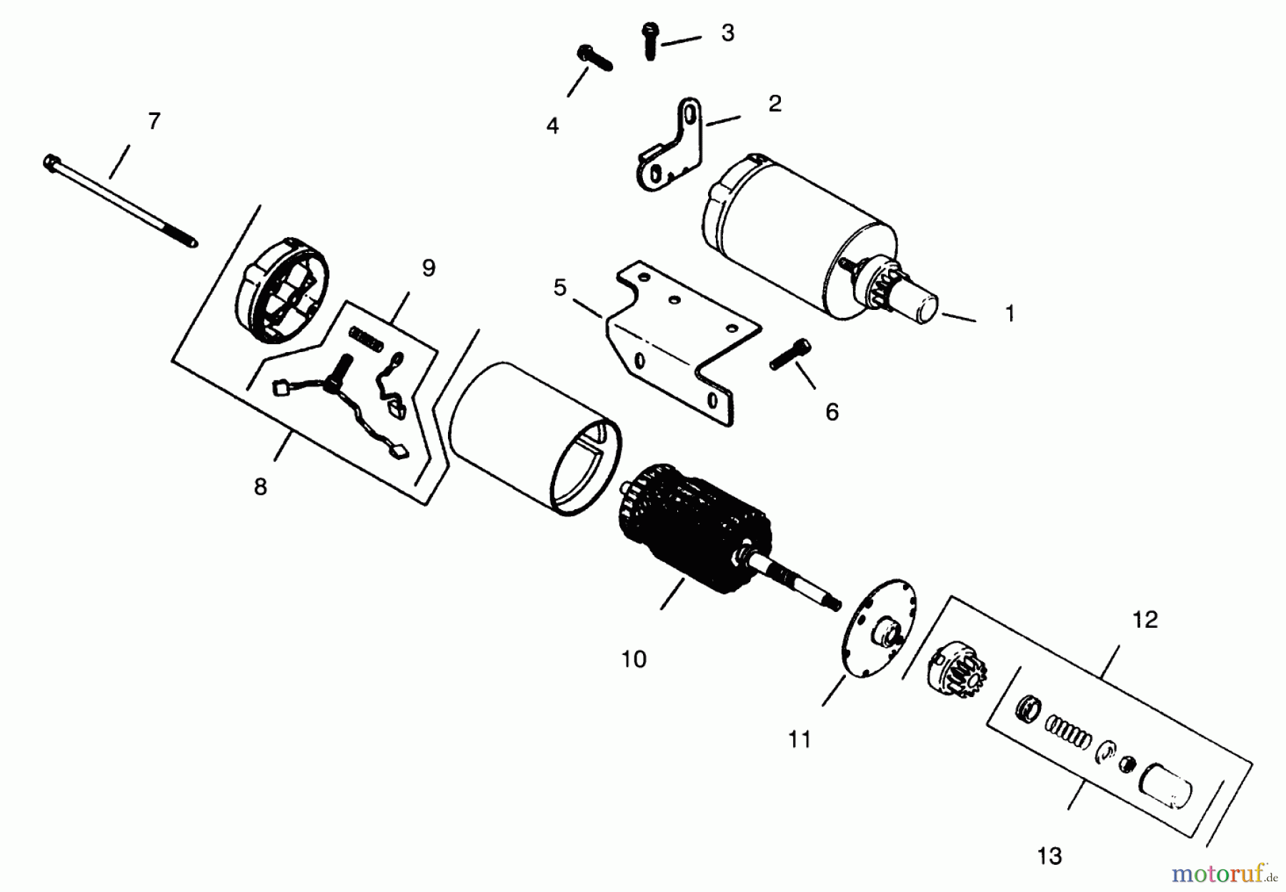  Toro Neu Mowers, Lawn & Garden Tractor Seite 1 73400 (314-8) - Toro 314-8 Garden Tractor, 1994 (4900001-4999999) STARTER