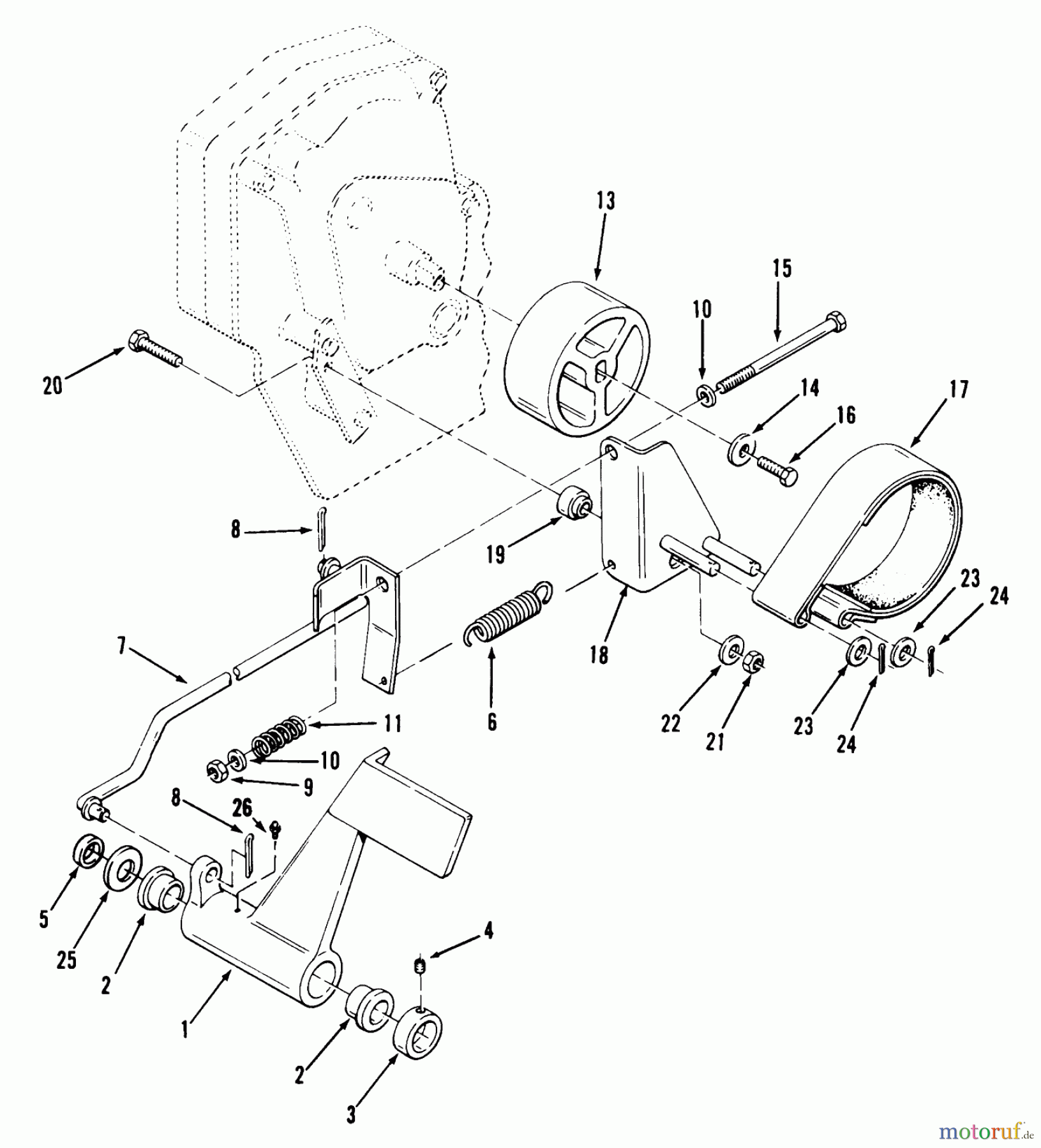  Toro Neu Mowers, Lawn & Garden Tractor Seite 1 73401 (314-H) - Toro 314-H Garden Tractor, 1993 (3900001-3999999) CLUTCH, BRAKE AND SPEED CONTROL LINKAGE