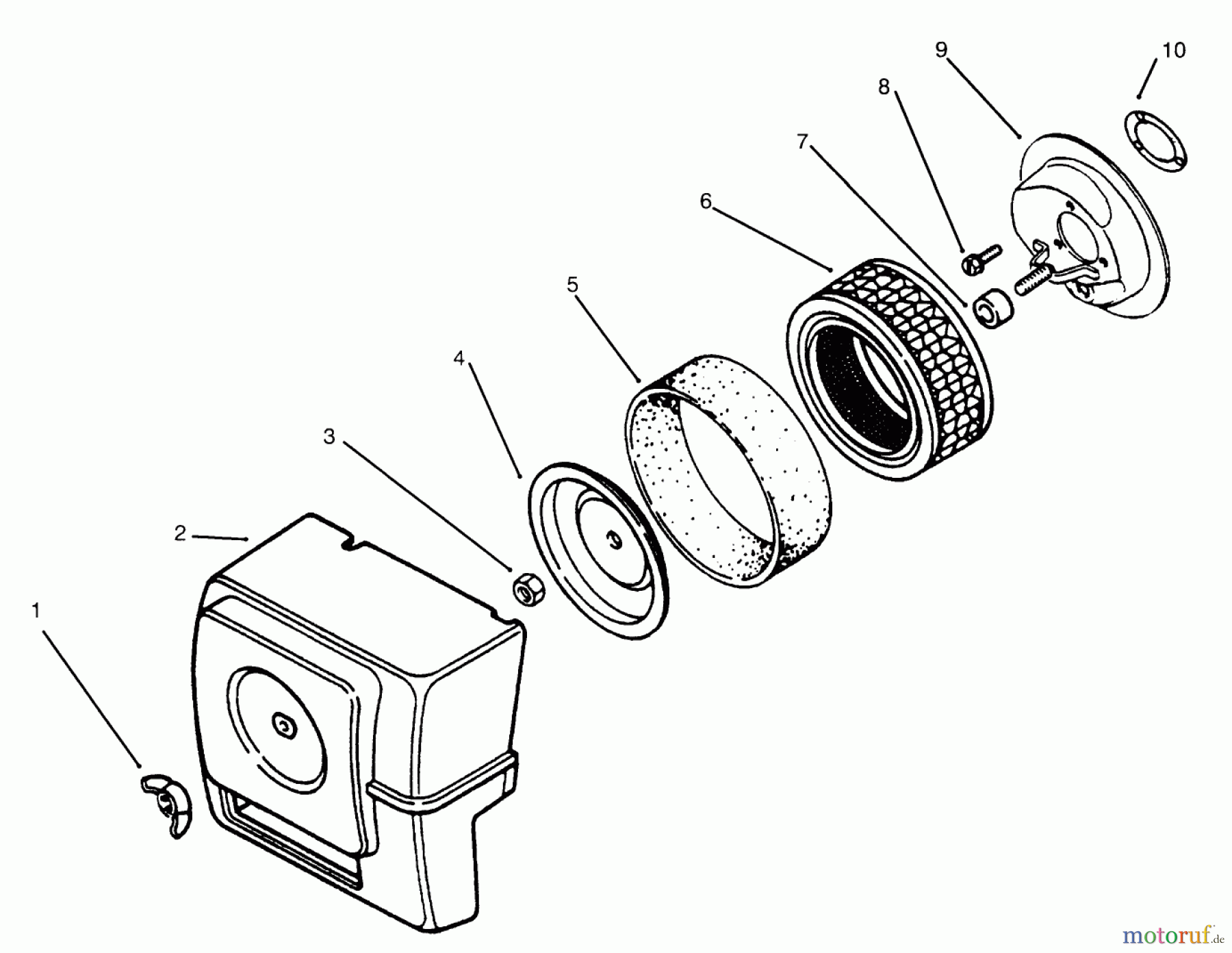  Toro Neu Mowers, Lawn & Garden Tractor Seite 1 73402 (314-8) - Toro 314-8 Garden Tractor, 1996 (6900001-6999999) AIR CLEANER