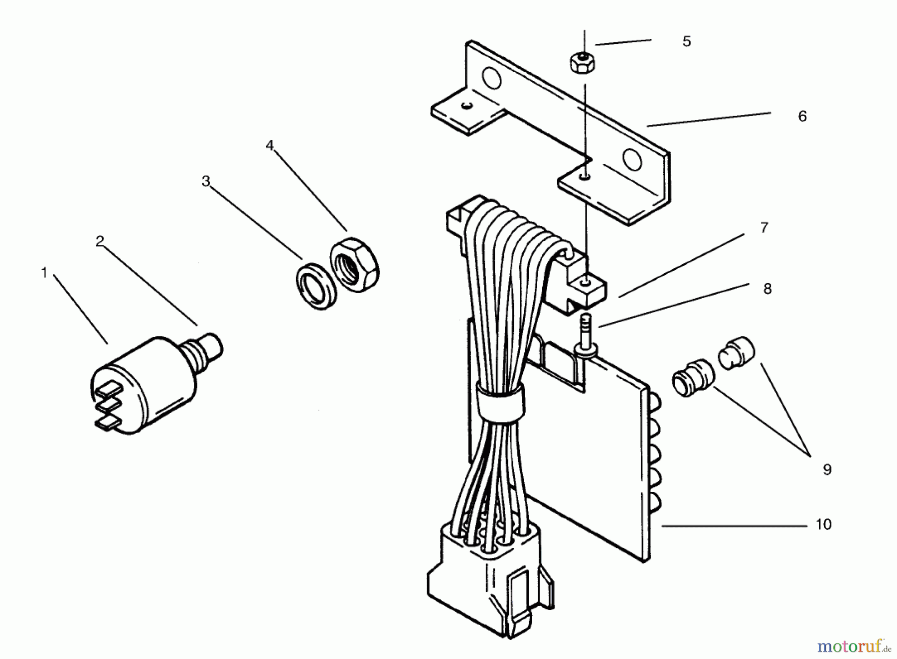  Toro Neu Mowers, Lawn & Garden Tractor Seite 1 73402 (314-8) - Toro 314-8 Garden Tractor, 1997 (7900001-7999999) PC BOARD AN WIRE HARNESS