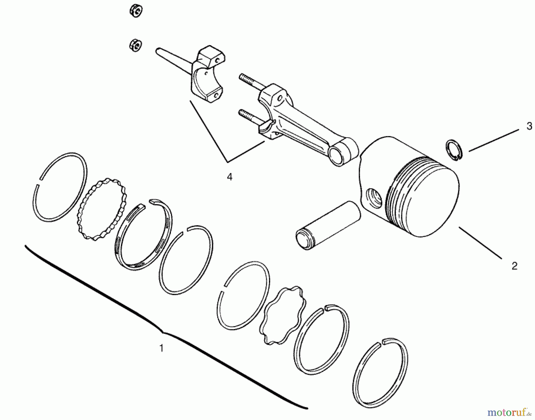  Toro Neu Mowers, Lawn & Garden Tractor Seite 1 73403 (314-H) - Toro 314-H Garden Tractor, 1996 (6900001-6999999) PISTON AND RINGS KOHLER MODEL MS14S-TS601559