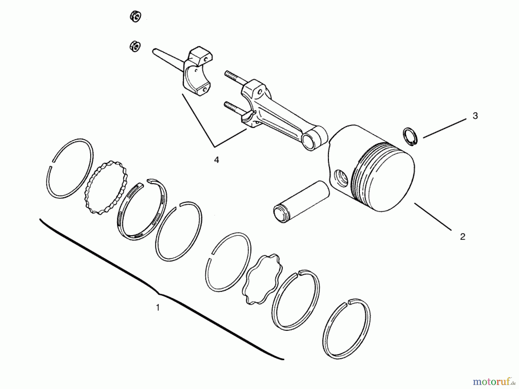  Toro Neu Mowers, Lawn & Garden Tractor Seite 1 73403 (314-H) - Toro 314-H Garden Tractor, 1997 (7900001-7999999) PISTON AND RINGS