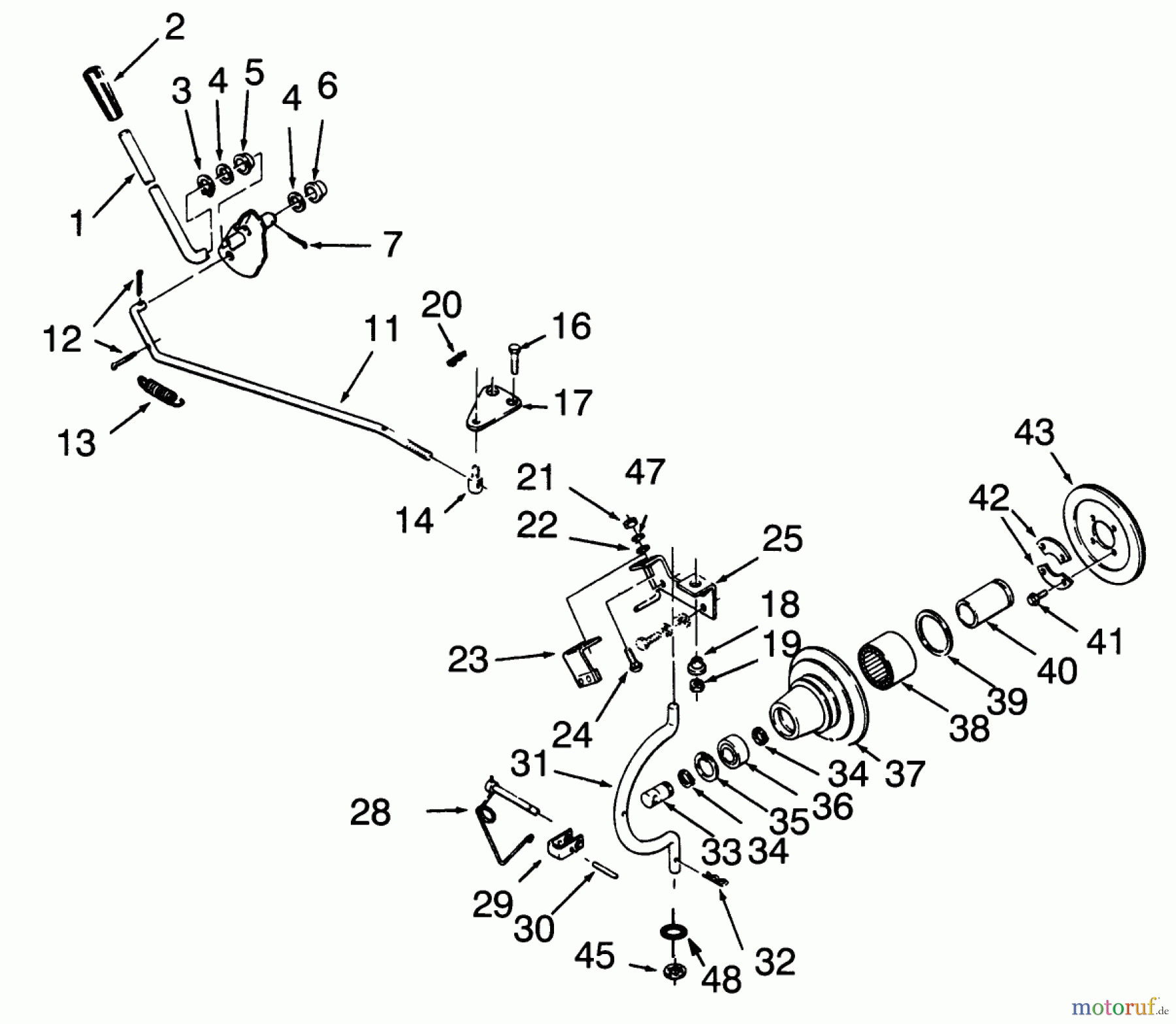  Toro Neu Mowers, Lawn & Garden Tractor Seite 1 73420 (416-8) - Toro 416-8 Garden Tractor, 1993 (3900001-3999999) PTO CLUTCH AND CONTROL