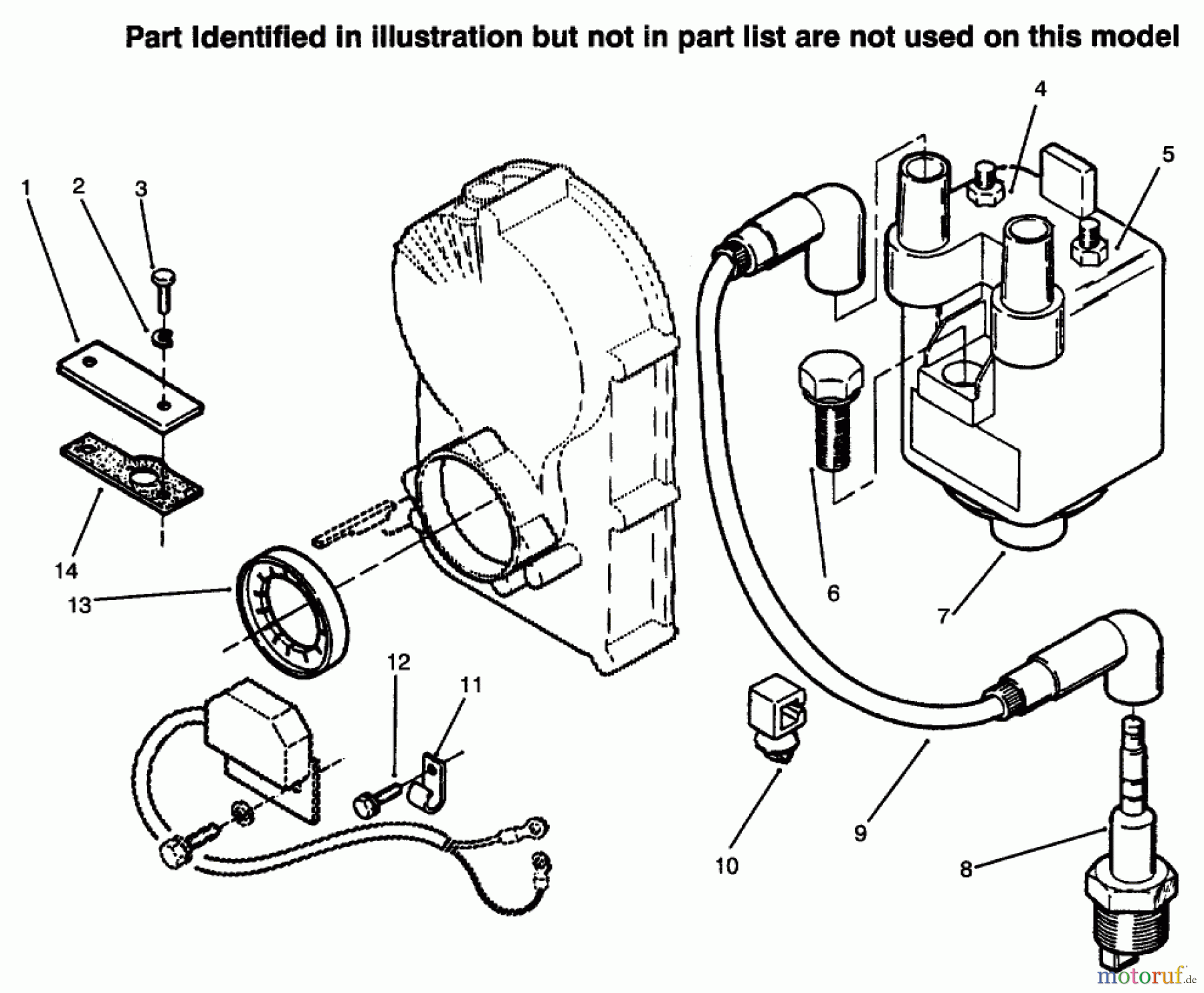  Toro Neu Mowers, Lawn & Garden Tractor Seite 1 73422 (416-8) - Toro 416-8 Garden Tractor, 1996 (6900001-6999999) IGNITION ELECTRONICS