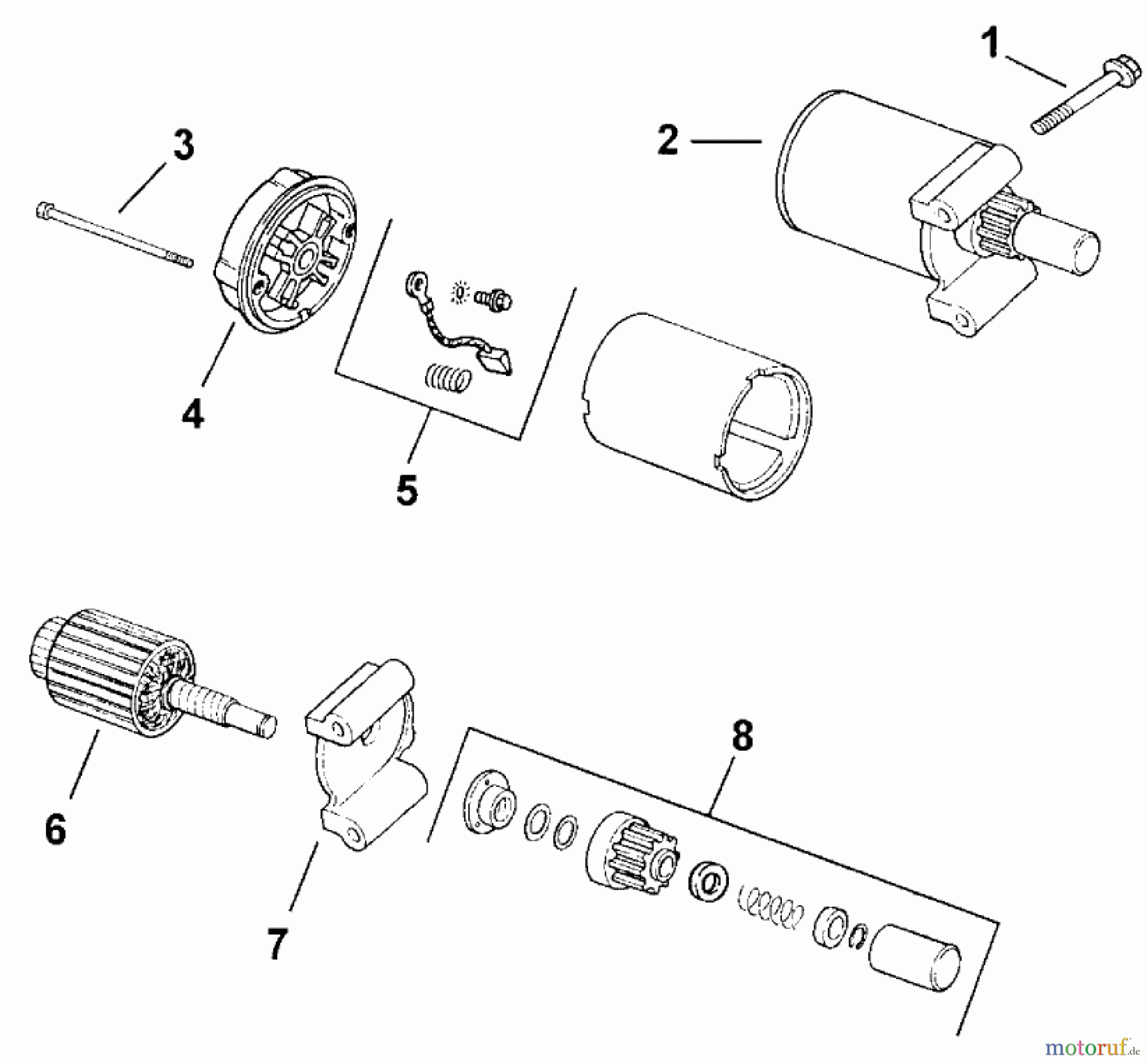  Toro Neu Mowers, Lawn & Garden Tractor Seite 1 73428 (312-8) - Toro 312-8 Garden Tractor, 1998 (8900001-8900499) STARTER