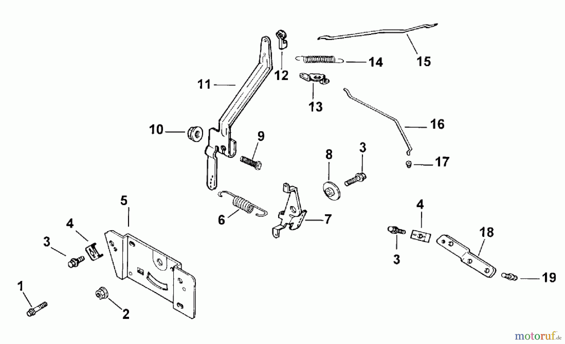  Toro Neu Mowers, Lawn & Garden Tractor Seite 1 73449 (314-8) - Toro 314-8 Garden Tractor, 2000 (200000001-200999999) ENGINE CONTROLS (MODEL 73429 ONLY)