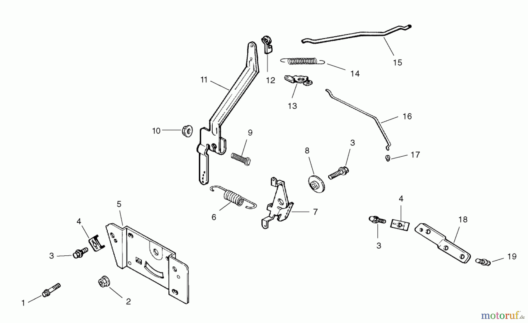  Toro Neu Mowers, Lawn & Garden Tractor Seite 1 73450 (315-8) - Toro 315-8 Garden Tractor, 2004 (240000001-240999999) ENGINE CONTROL ASSEMBLY KOHLER CH15S-44533