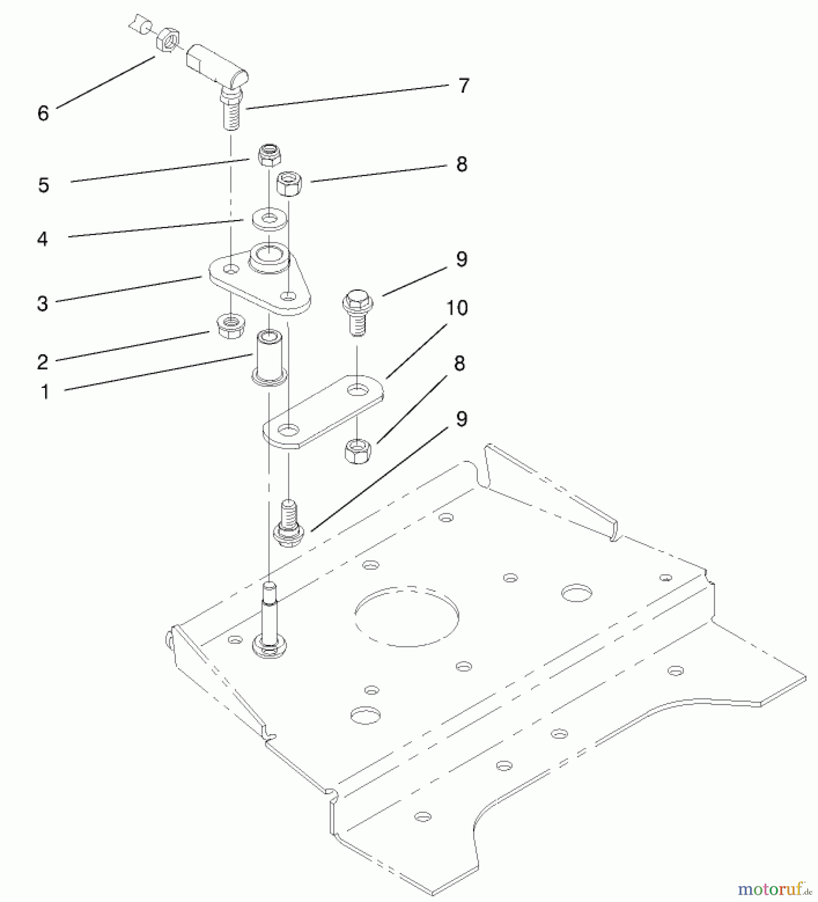  Toro Neu Mowers, Lawn & Garden Tractor Seite 1 73570 (520xi) - Toro 520xi Garden Tractor, 2000 (200000001-200999999) FRONT SMART TURN ASSEMBLY