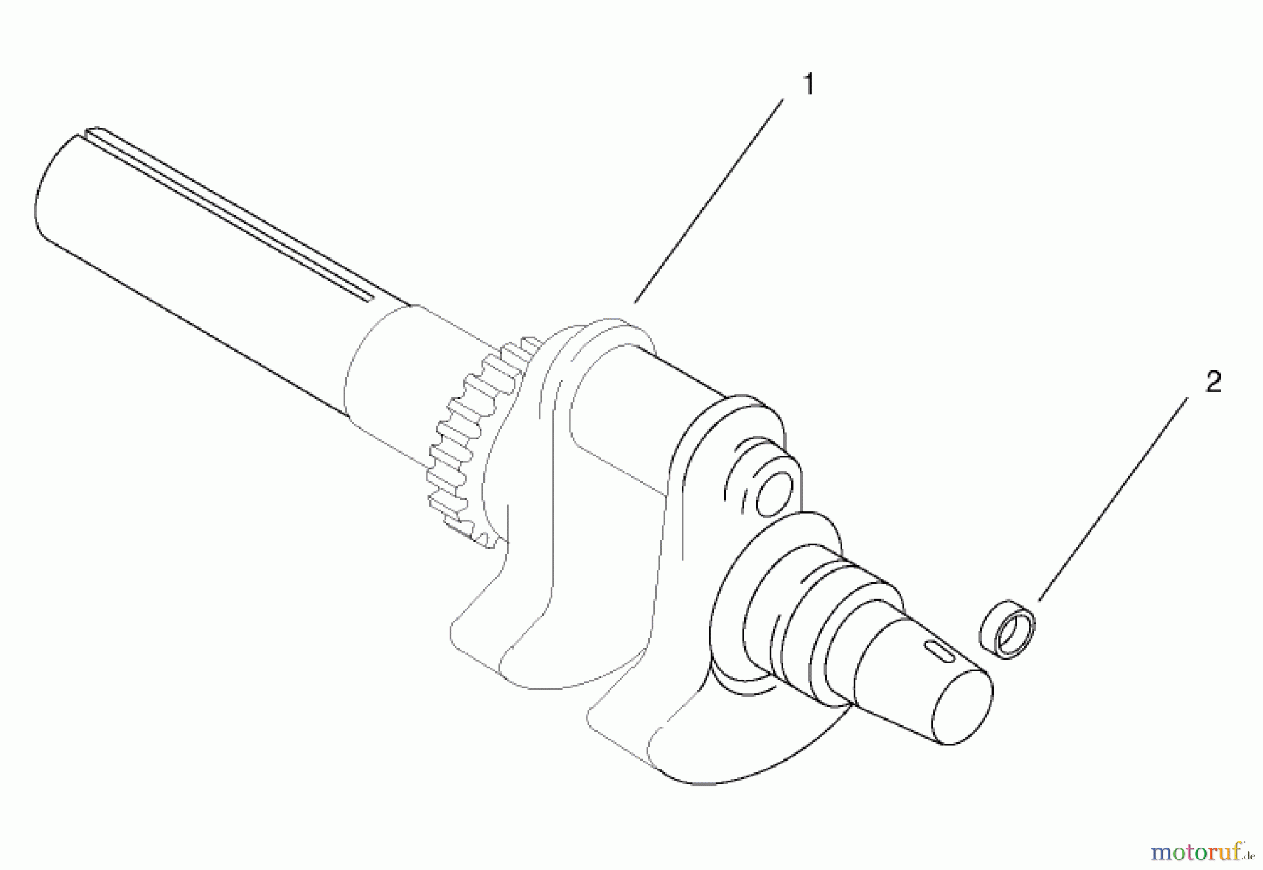  Toro Neu Mowers, Lawn & Garden Tractor Seite 1 73570 (520xi) - Toro 520xi Garden Tractor, 2000 (200000001-200999999) GROUP 1-CRANKSHAFT (MODEL 73471 ONLY)