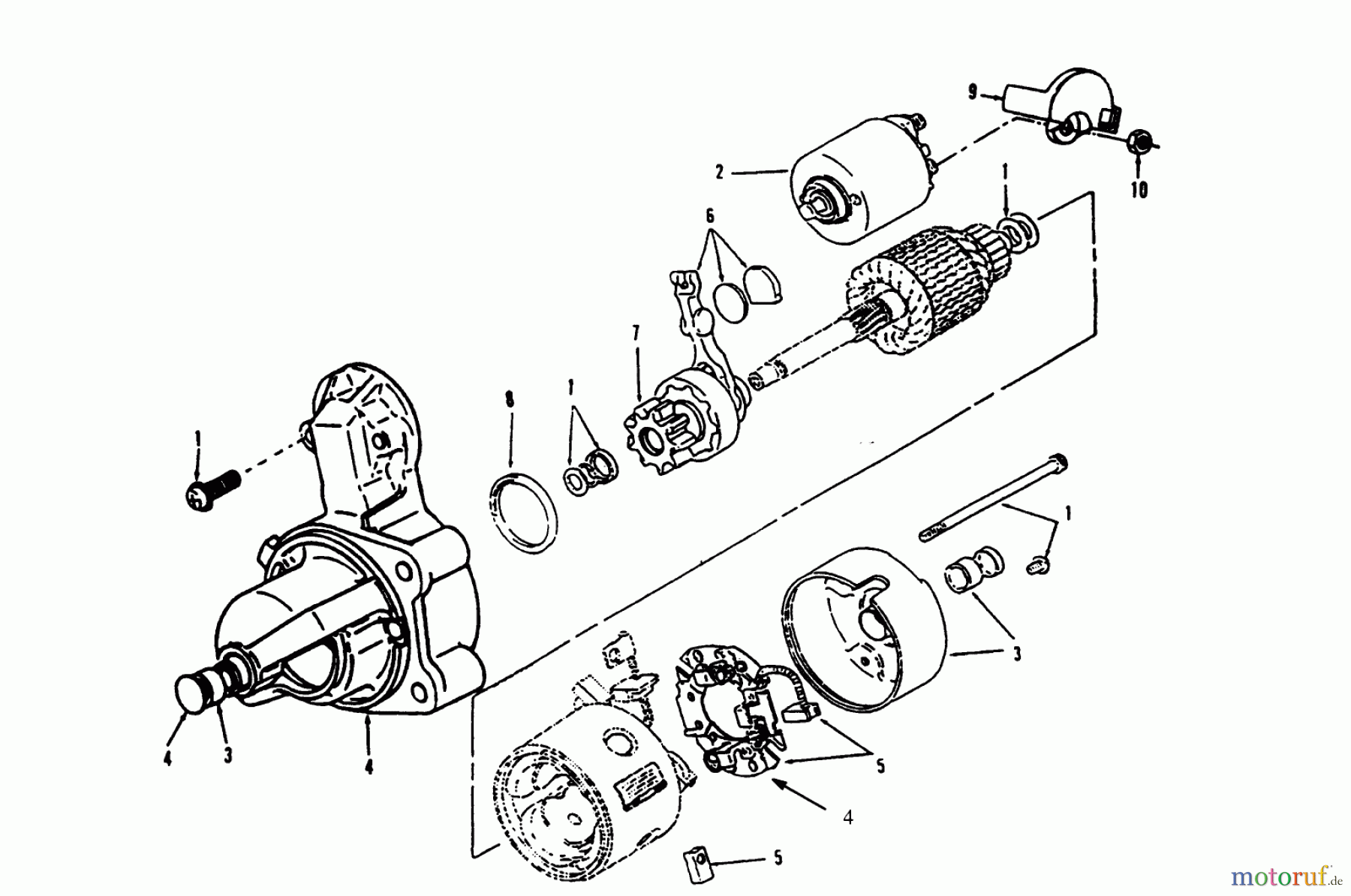  Toro Neu Mowers, Lawn & Garden Tractor Seite 1 73520 (520-H) - Toro 520-H Garden Tractor, 1993 (39000001-39999999) STARTER COMPONENTS