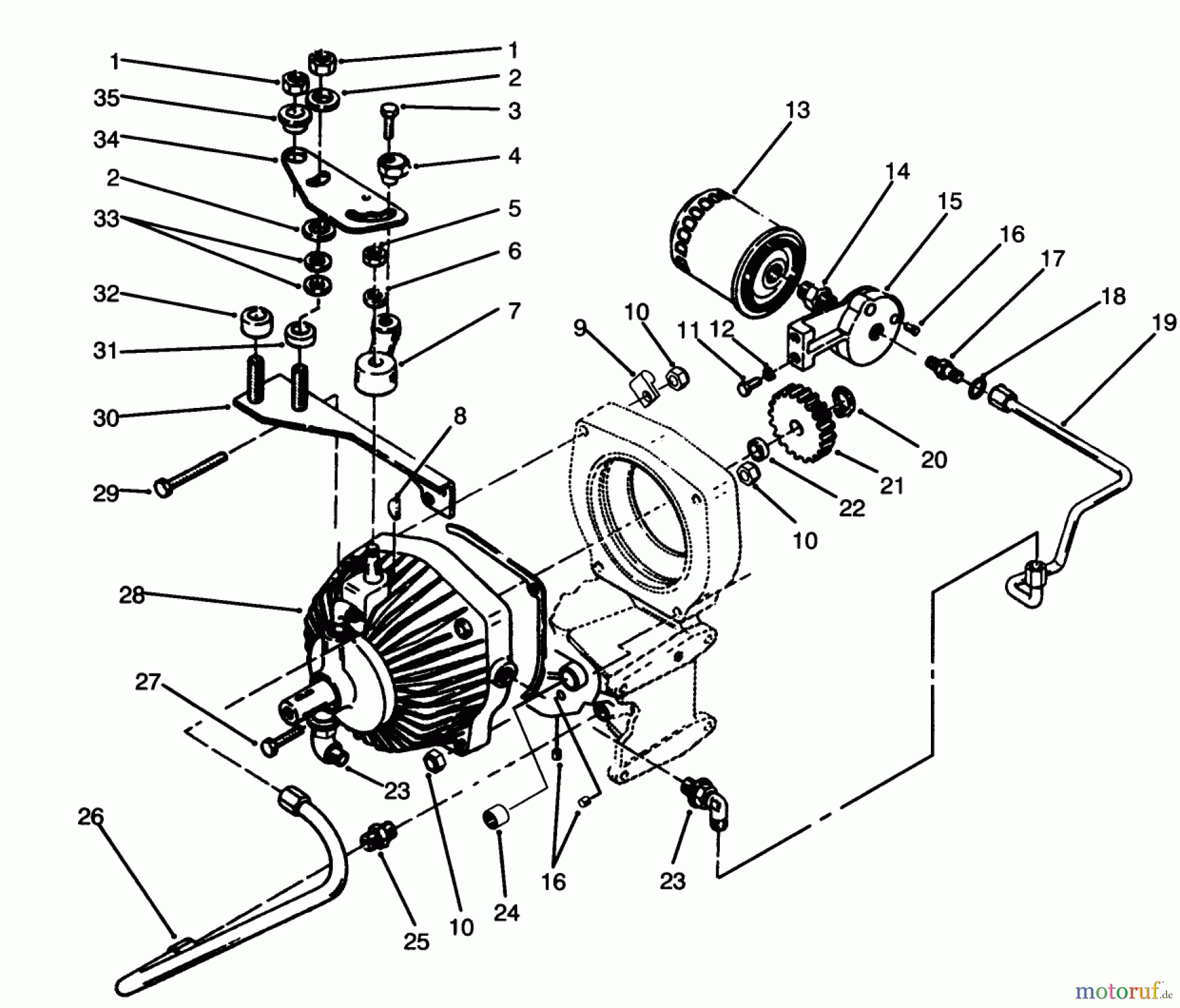  Toro Neu Mowers, Lawn & Garden Tractor Seite 1 73520 (520-H) - Toro 520-H Garden Tractor, 1994 (4900001-4999999) HYDROSTATIC TRANSMISSION