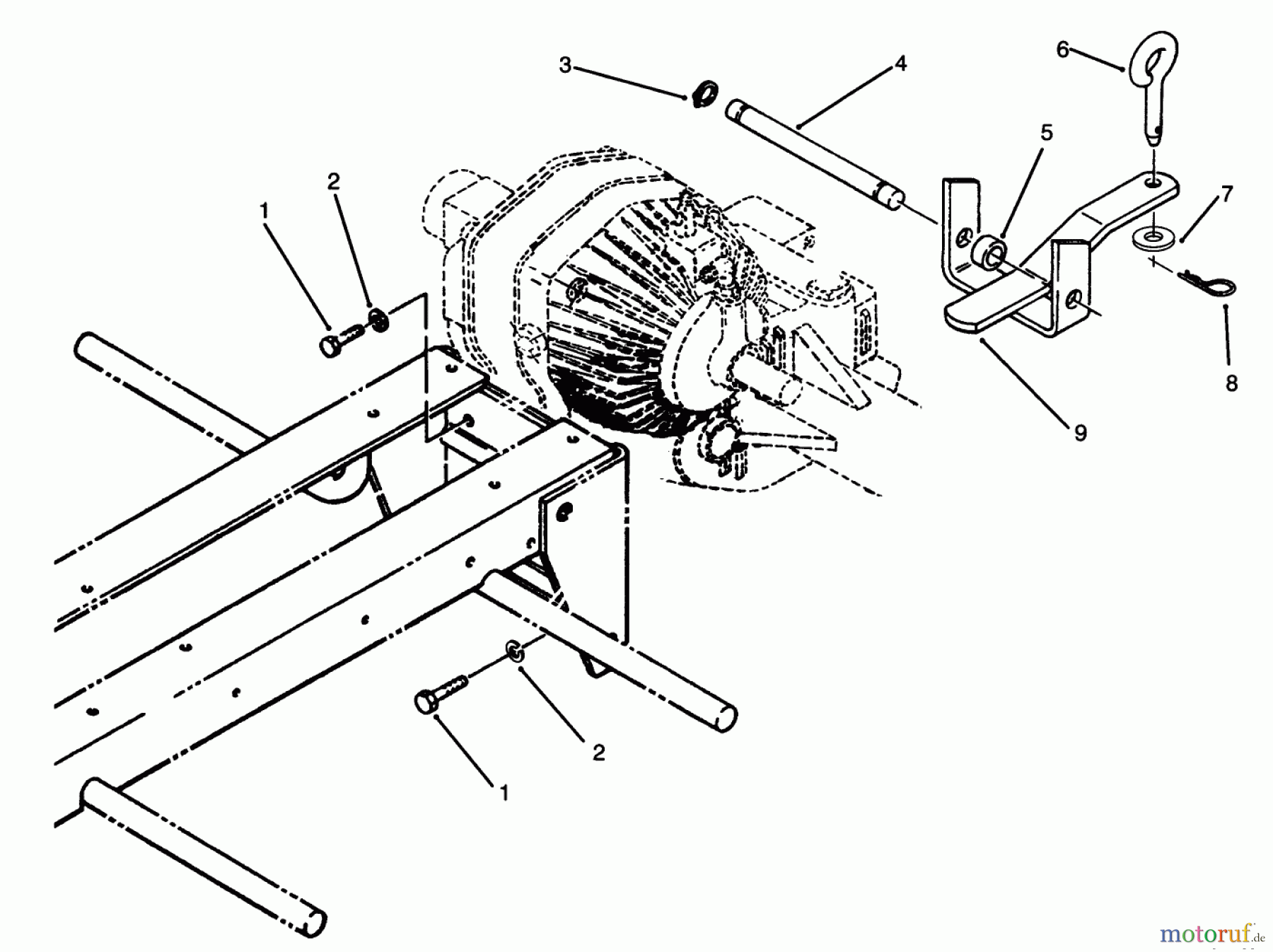  Toro Neu Mowers, Lawn & Garden Tractor Seite 1 73520 (520-H) - Toro 520-H Garden Tractor, 1994 (4900001-4999999) REAR HITCH ASSEMBLY