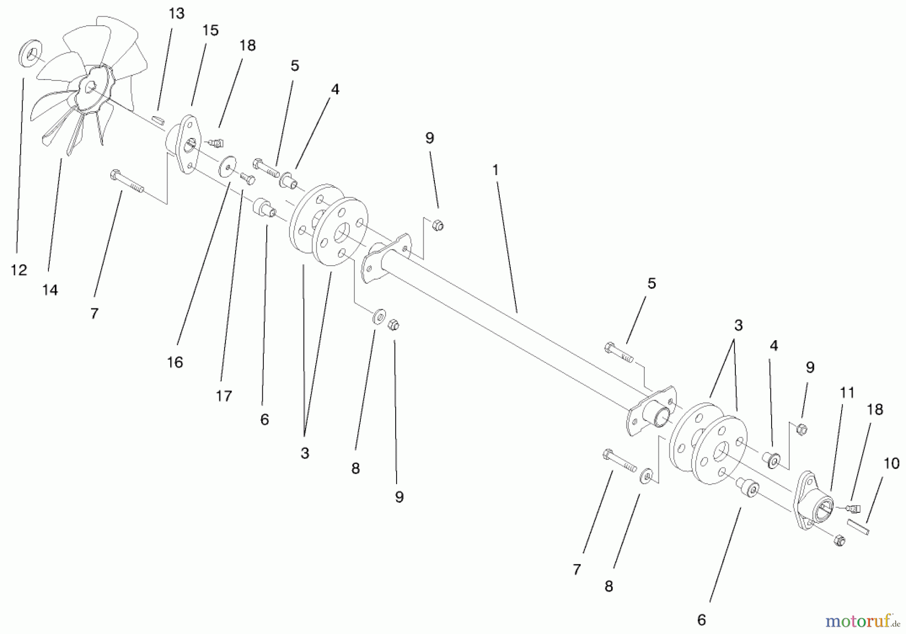  Toro Neu Mowers, Lawn & Garden Tractor Seite 1 73560 (522xi) - Toro 522xi Garden Tractor, 1998 (8900001-8999999) DRIVE SHAFT ASSEMBLY