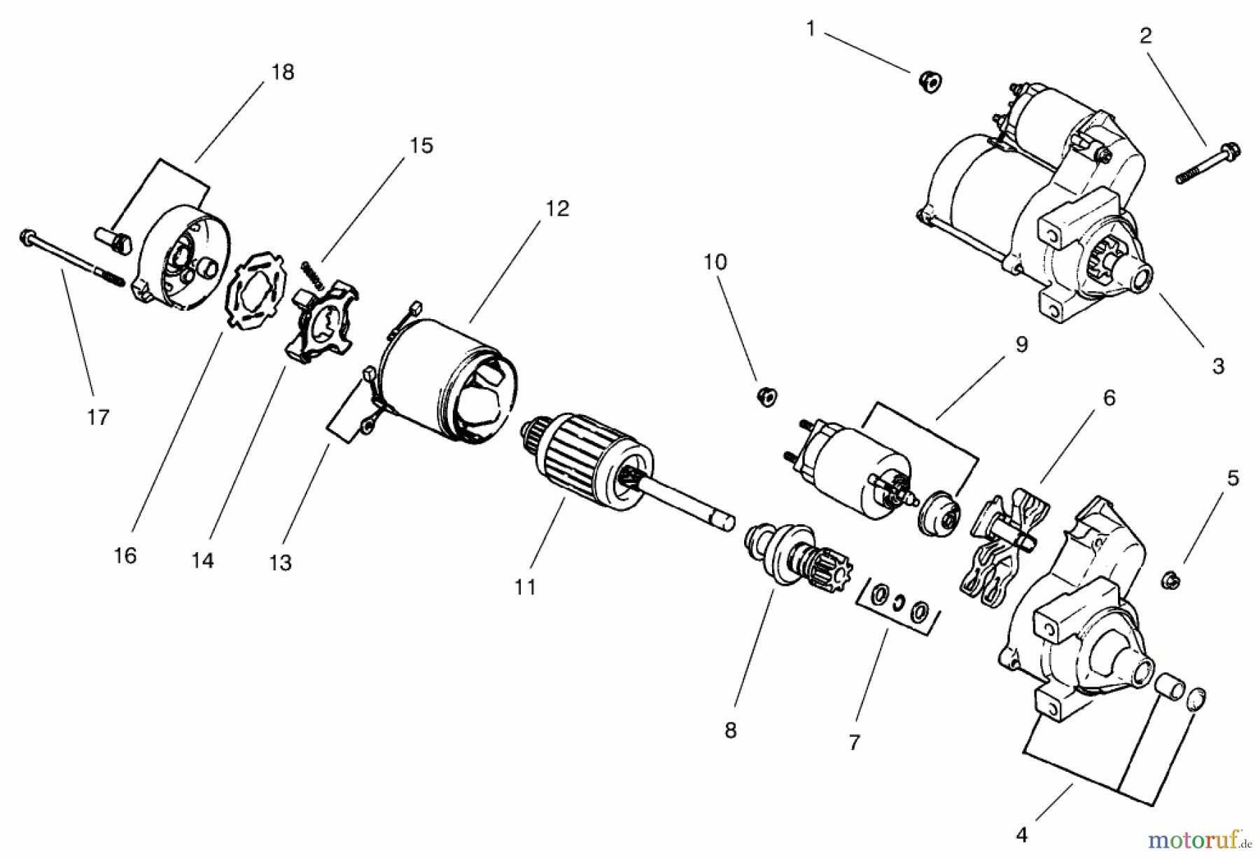  Toro Neu Mowers, Lawn & Garden Tractor Seite 1 73561 (522xi) - Toro 522xi Garden Tractor, 2000 (200000001-200000200) GROUP 7-STARTING SYSTEM